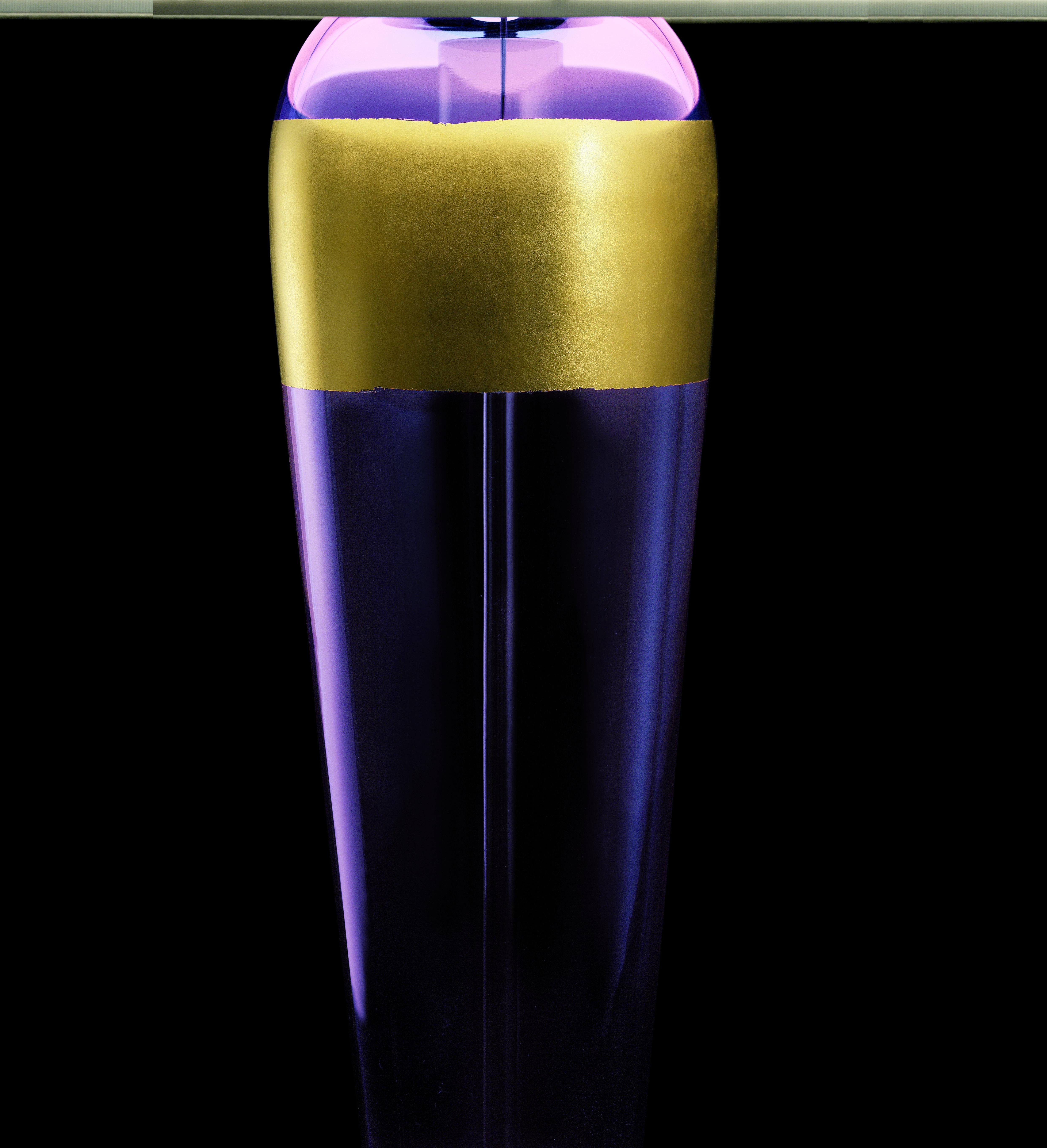 Purple (Violet_VI) Sara 5574 Table Lamp in Glass with Black Shade, by Barovier&Toso 2