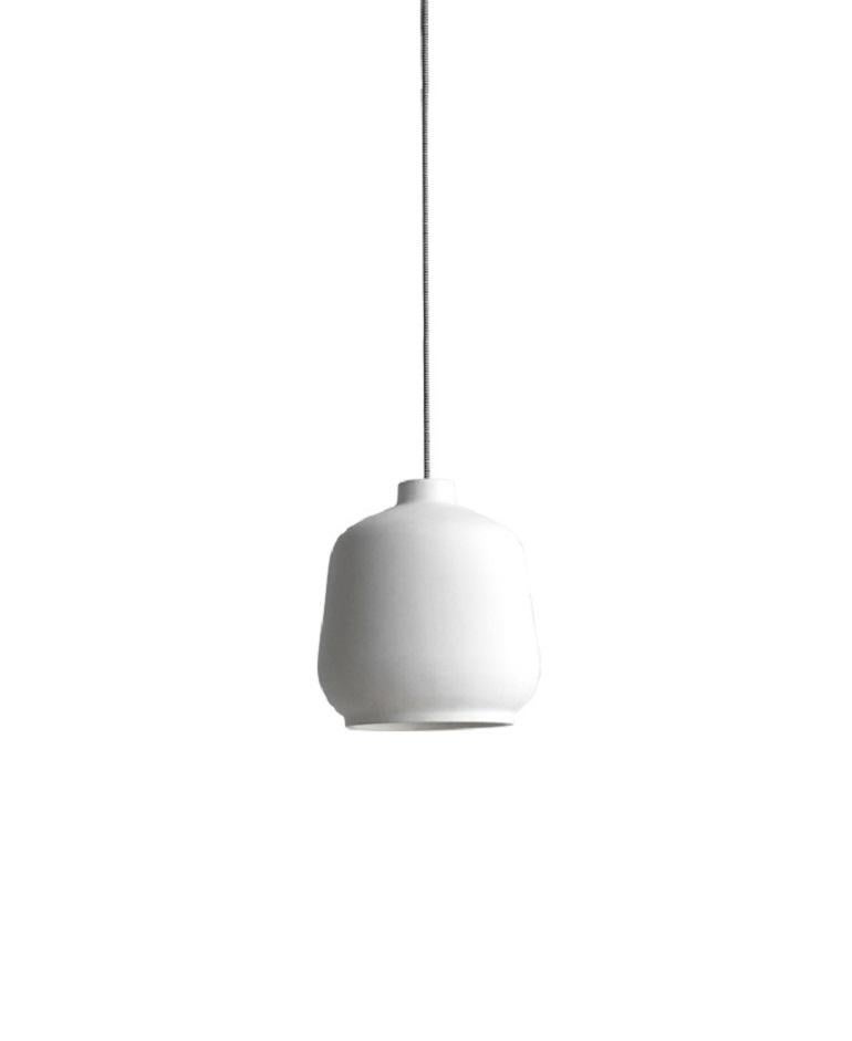 En vente : White (Ceramic White) Plafonnier Kiki en structure crémeuse:: par Paolo Cappello 2