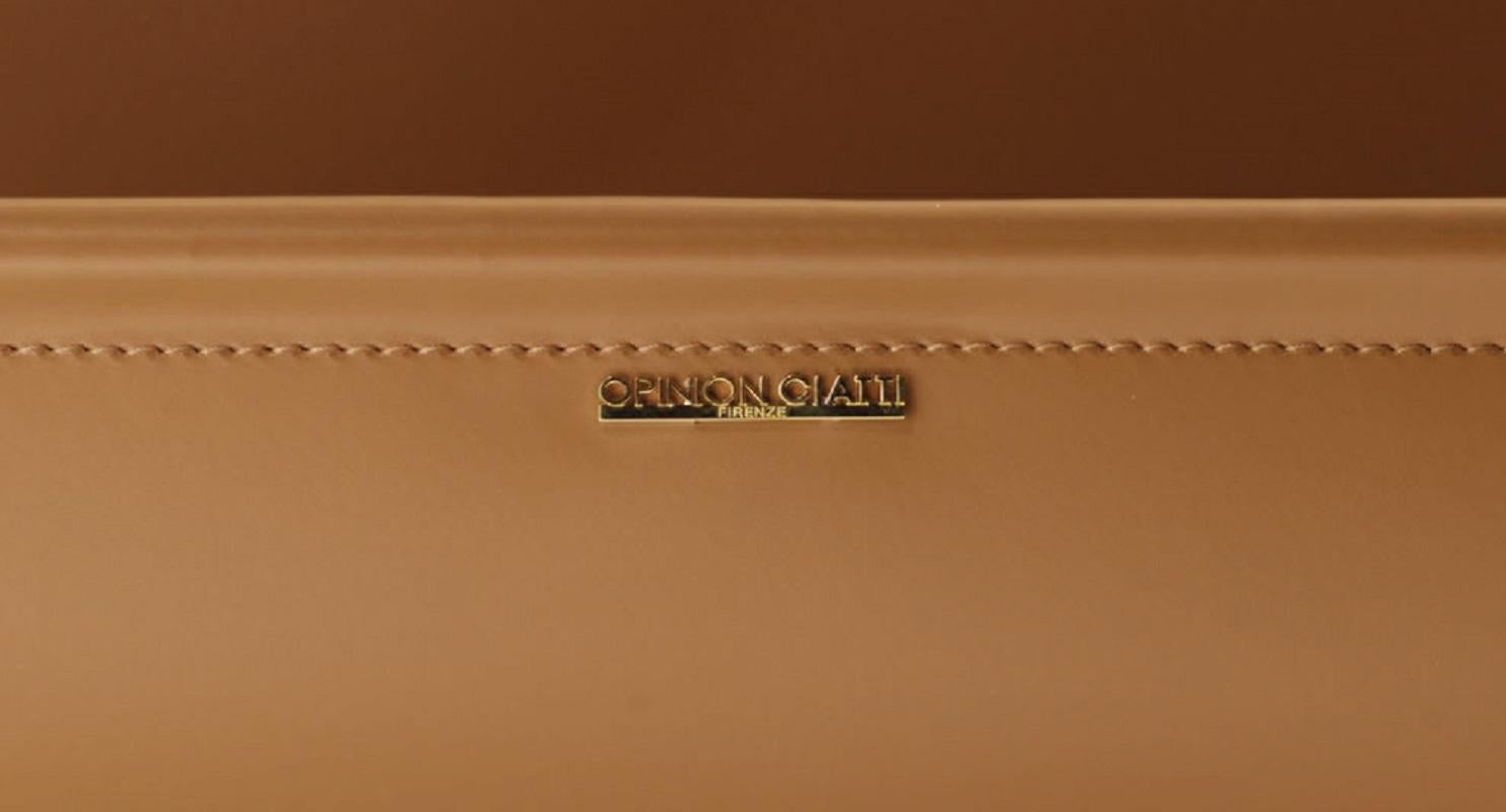 For Sale: Brown (Classic Leather with Gold Hardware) Opinion Ciatti Portariviste Magazine Rack 3