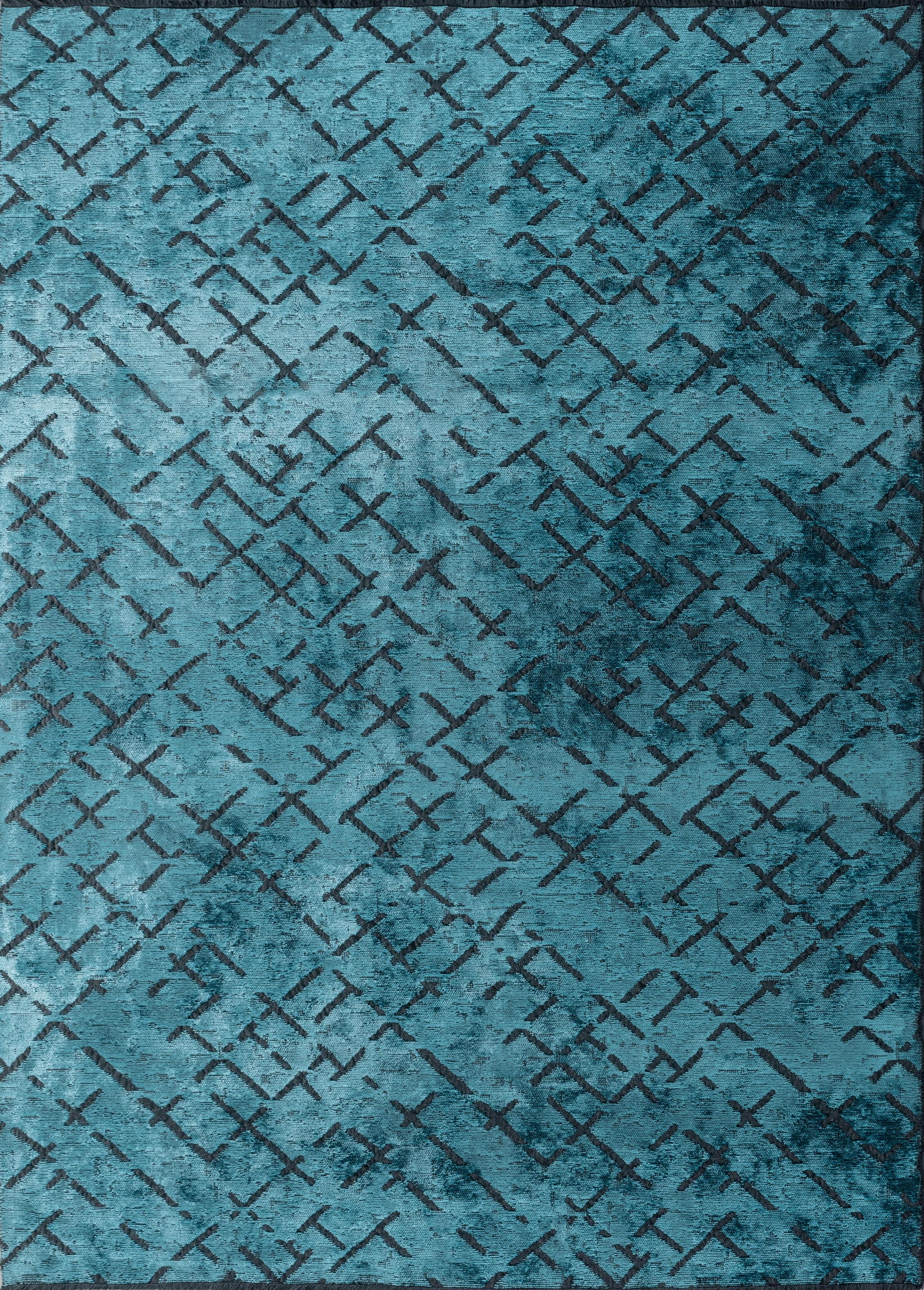 For Sale:  (Green) Modern  Abstract Luxury Hand-Finished Area Rug