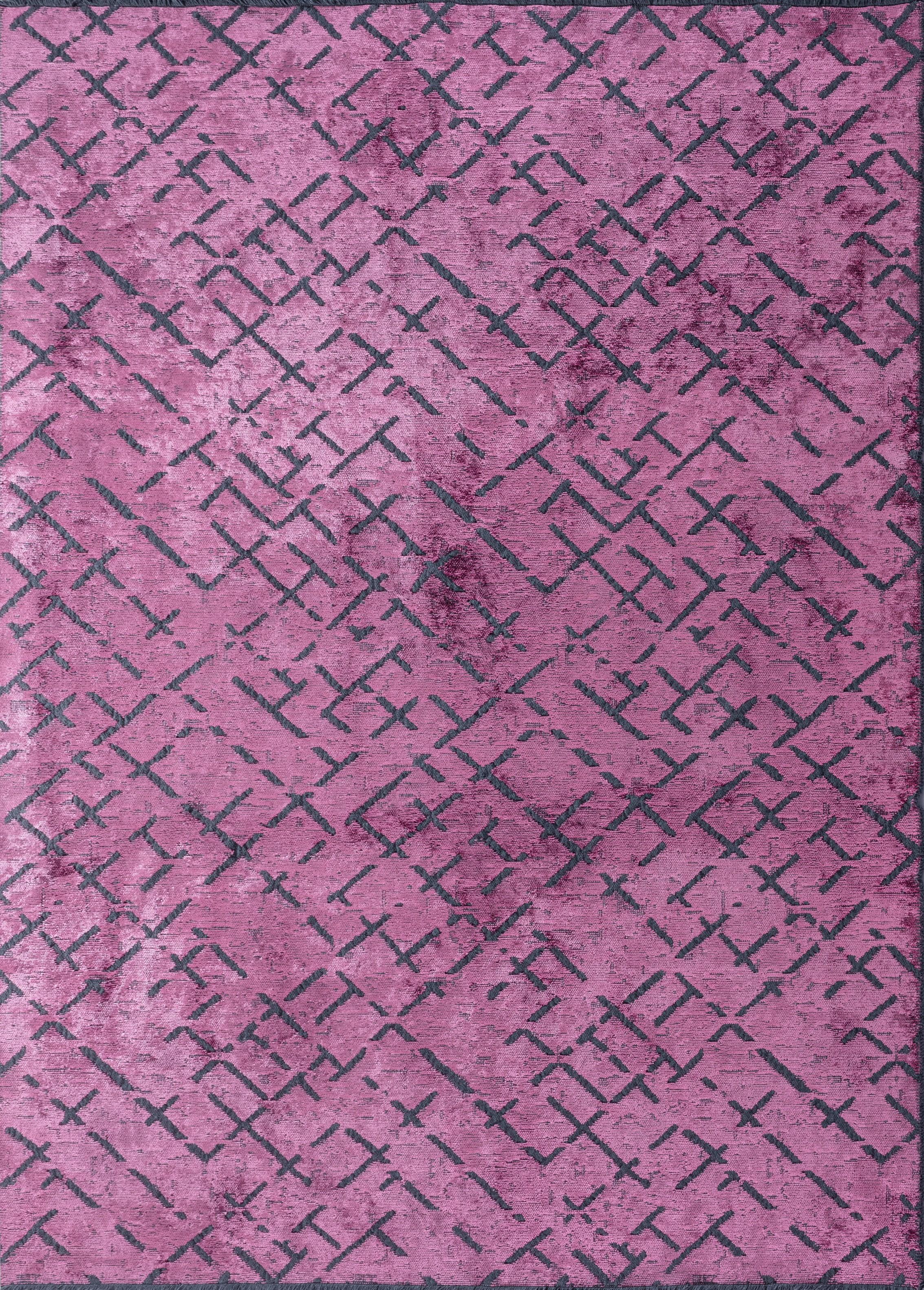 For Sale:  (Purple) Modern  Abstract Luxury Hand-Finished Area Rug