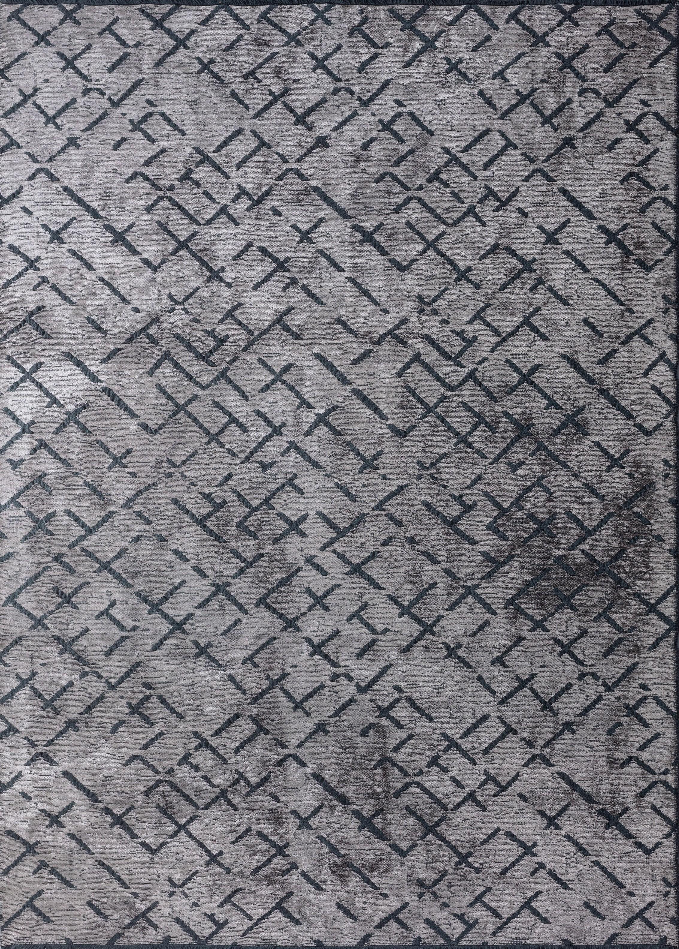 For Sale:  (Gray) Modern Abstract Luxury Hand-Finished Area Rug