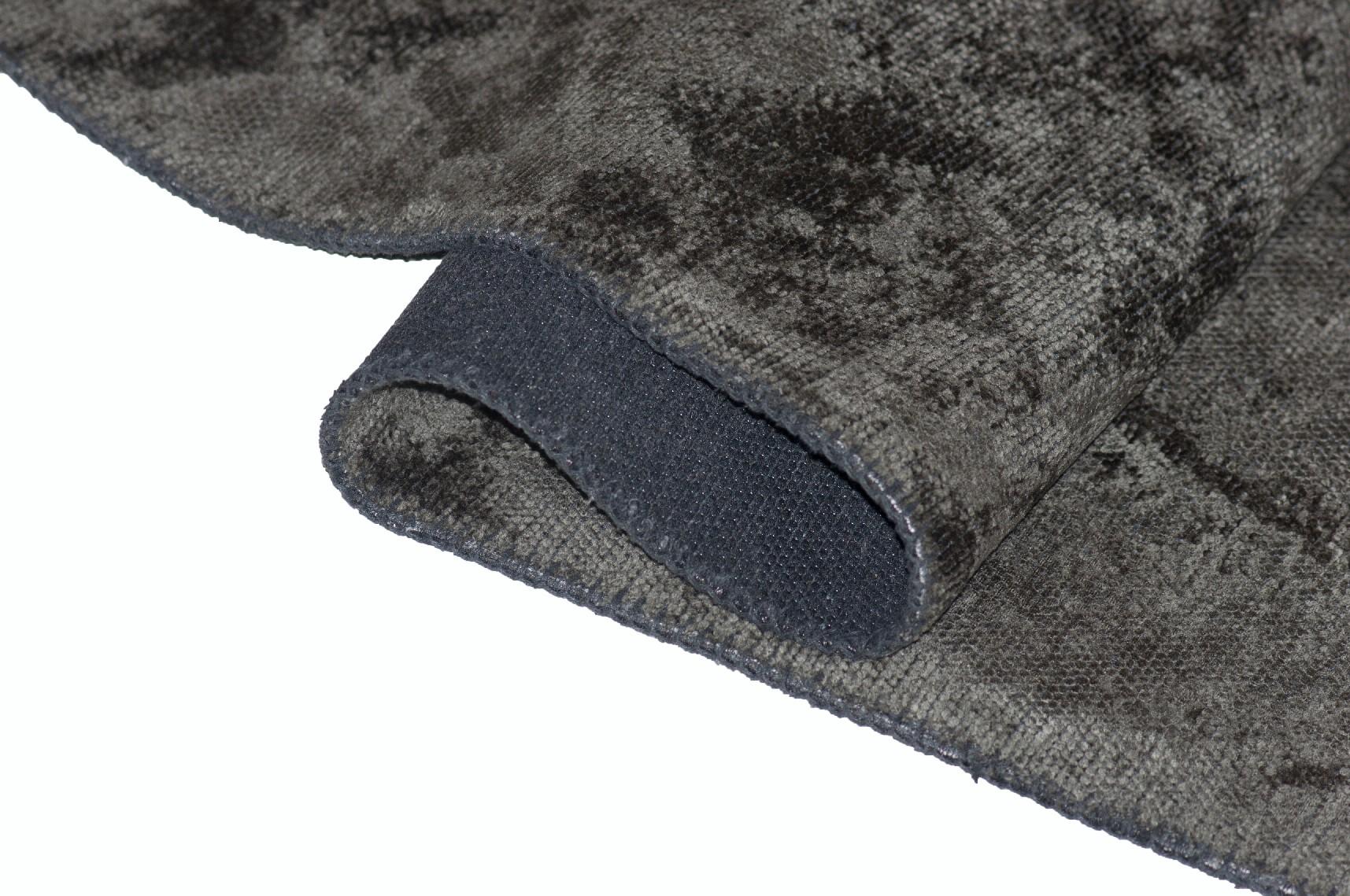 En venta: Moderno  Alfombra de lujo de color sólido  (Gris) 2