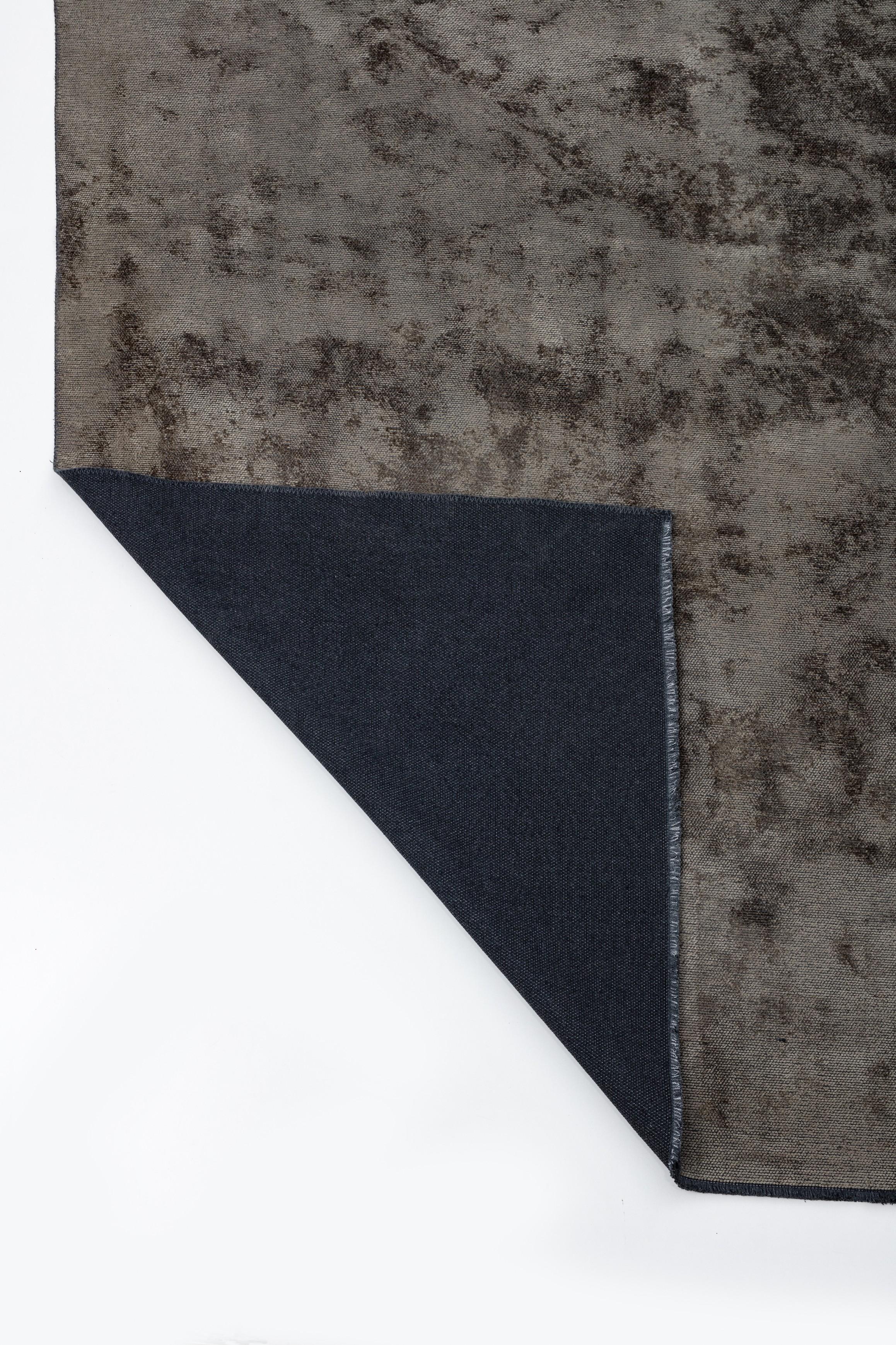 En venta: Moderno  Alfombra de lujo de color sólido  (Gris) 3