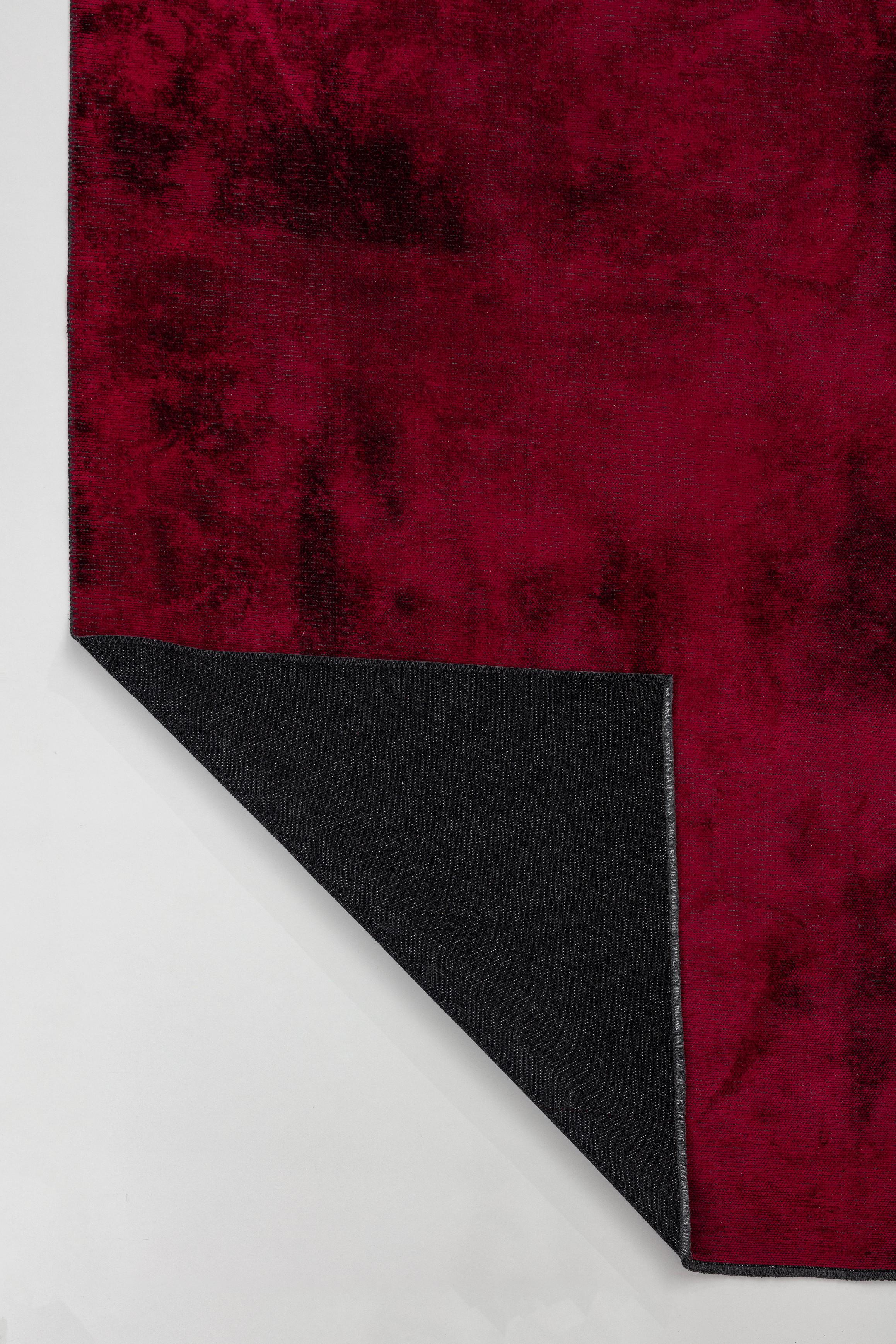 En vente :  (Rouge) Moderne  Tapis de luxe de couleur unie 4