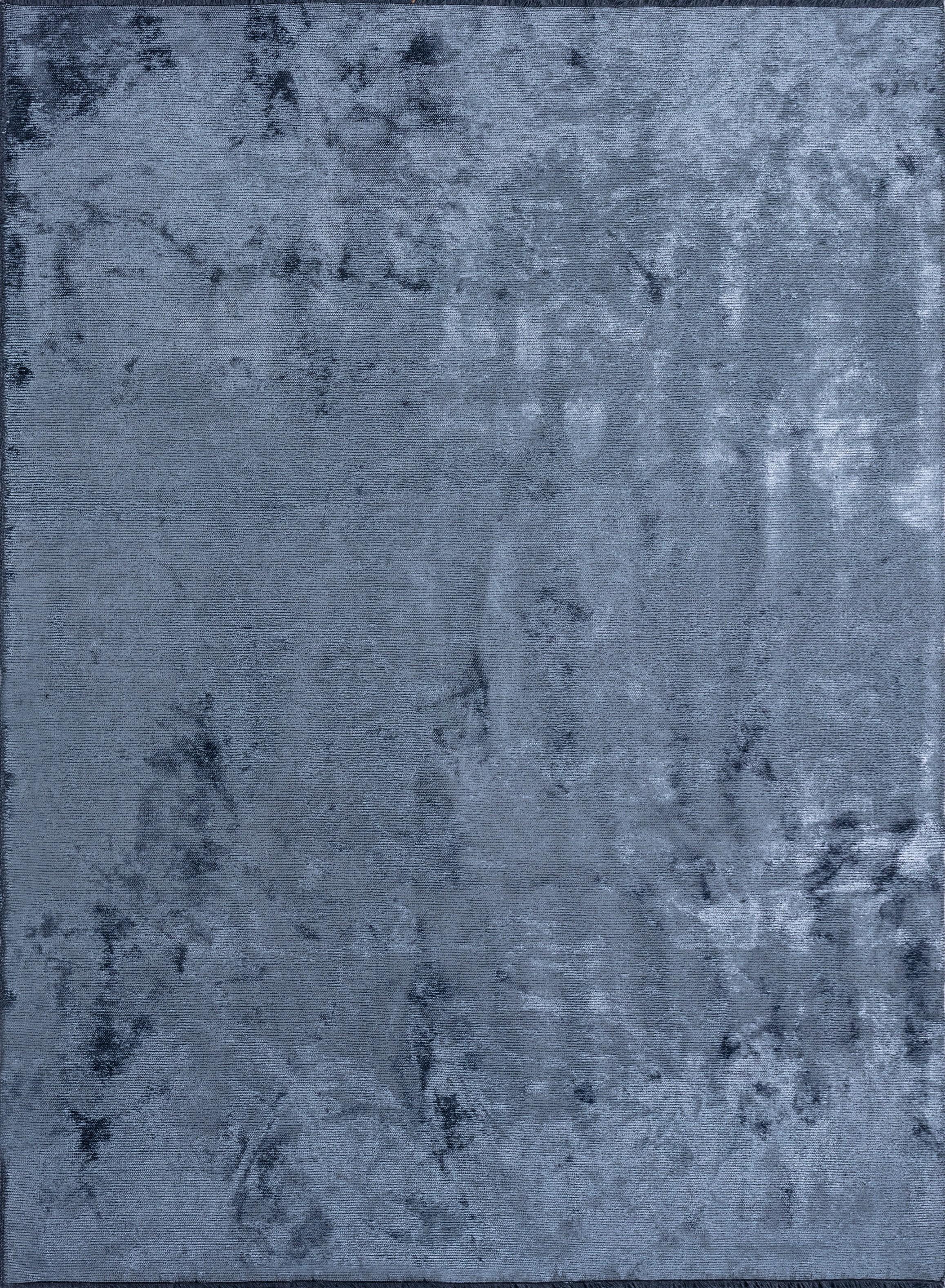 Im Angebot: Modern Solid Color Luxury Area Rug,  (Blau)