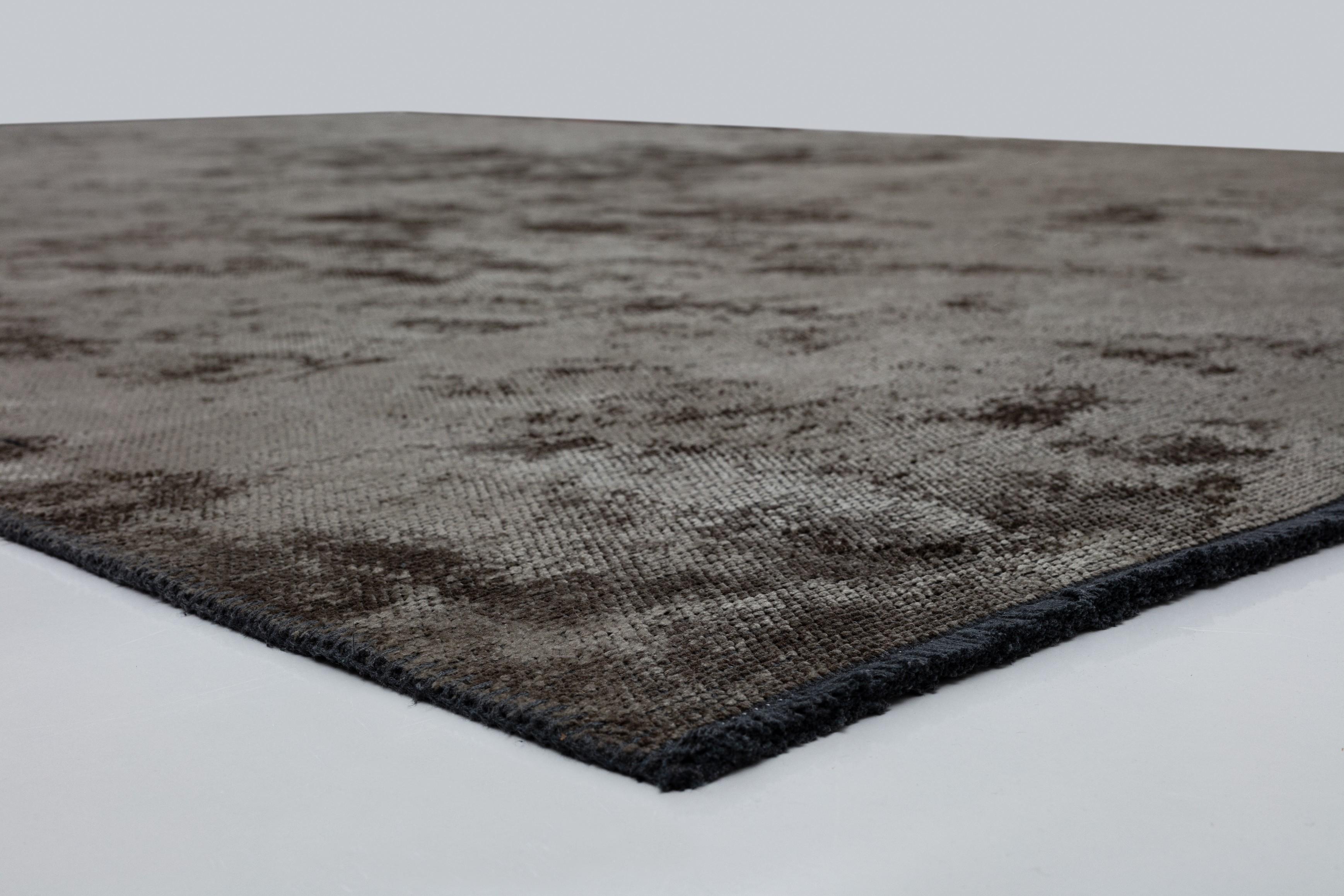 Im Angebot: Modern Solid Color Luxury Area Rug,  (Grau) 4