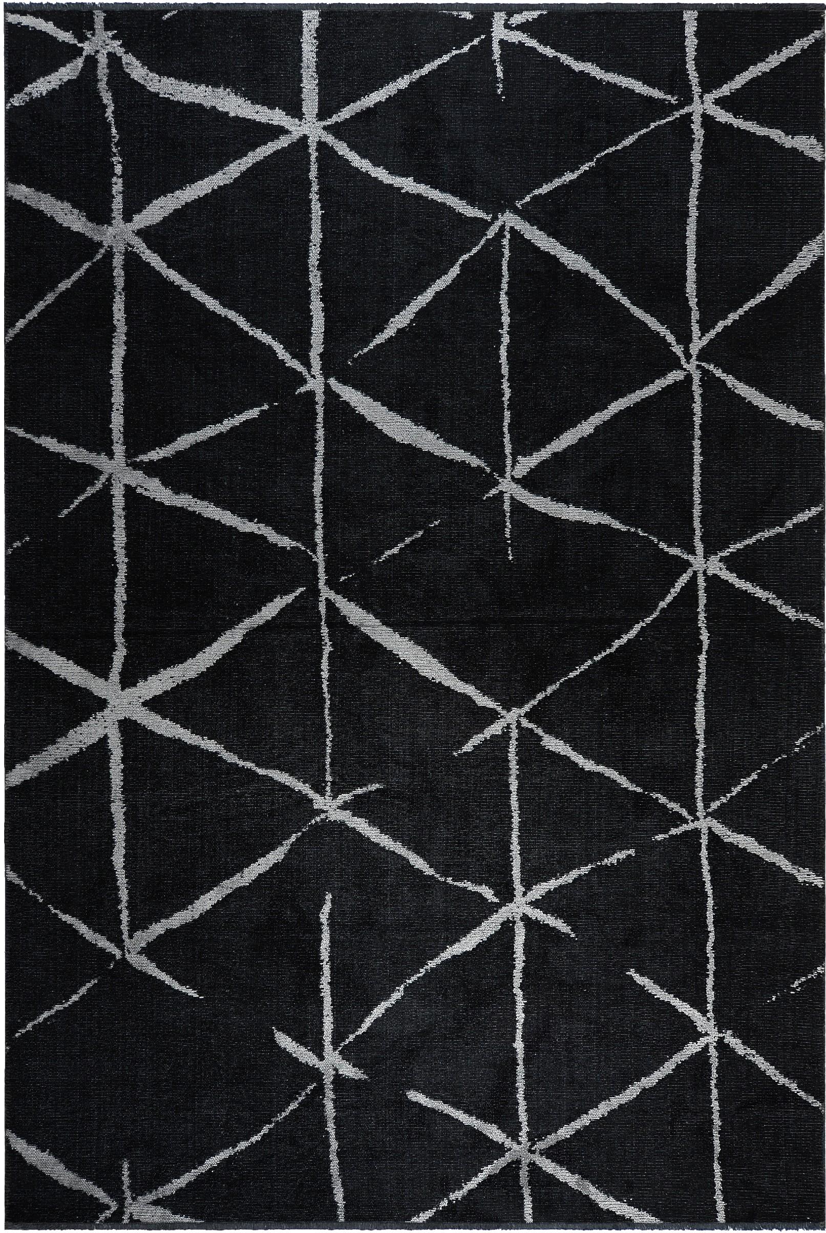 En vente :  (Gris) Tapis de sol Moderns Abstract Luxury, fini à la main