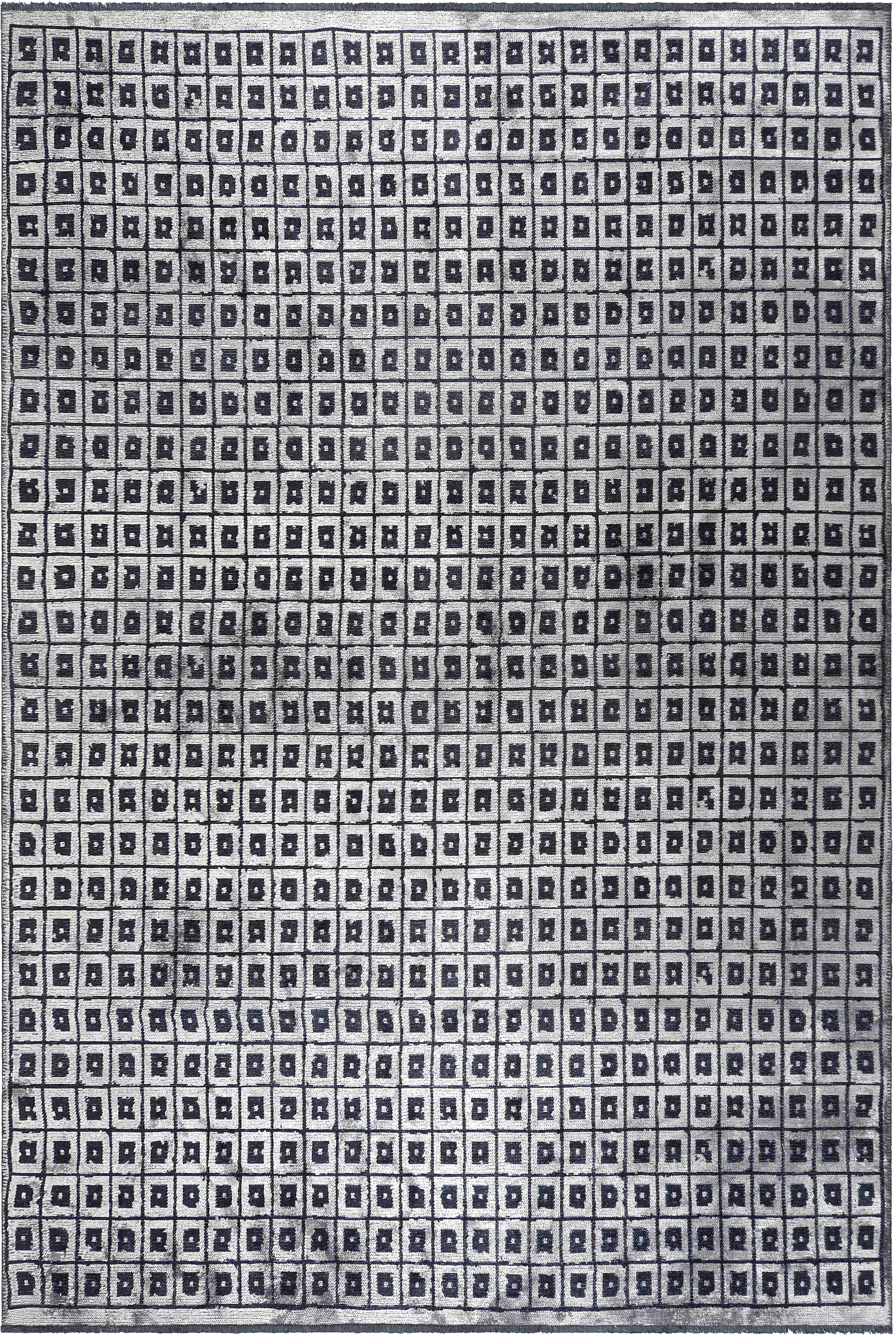 For Sale:  (Gray) Modern Checkered Luxury Area Rug