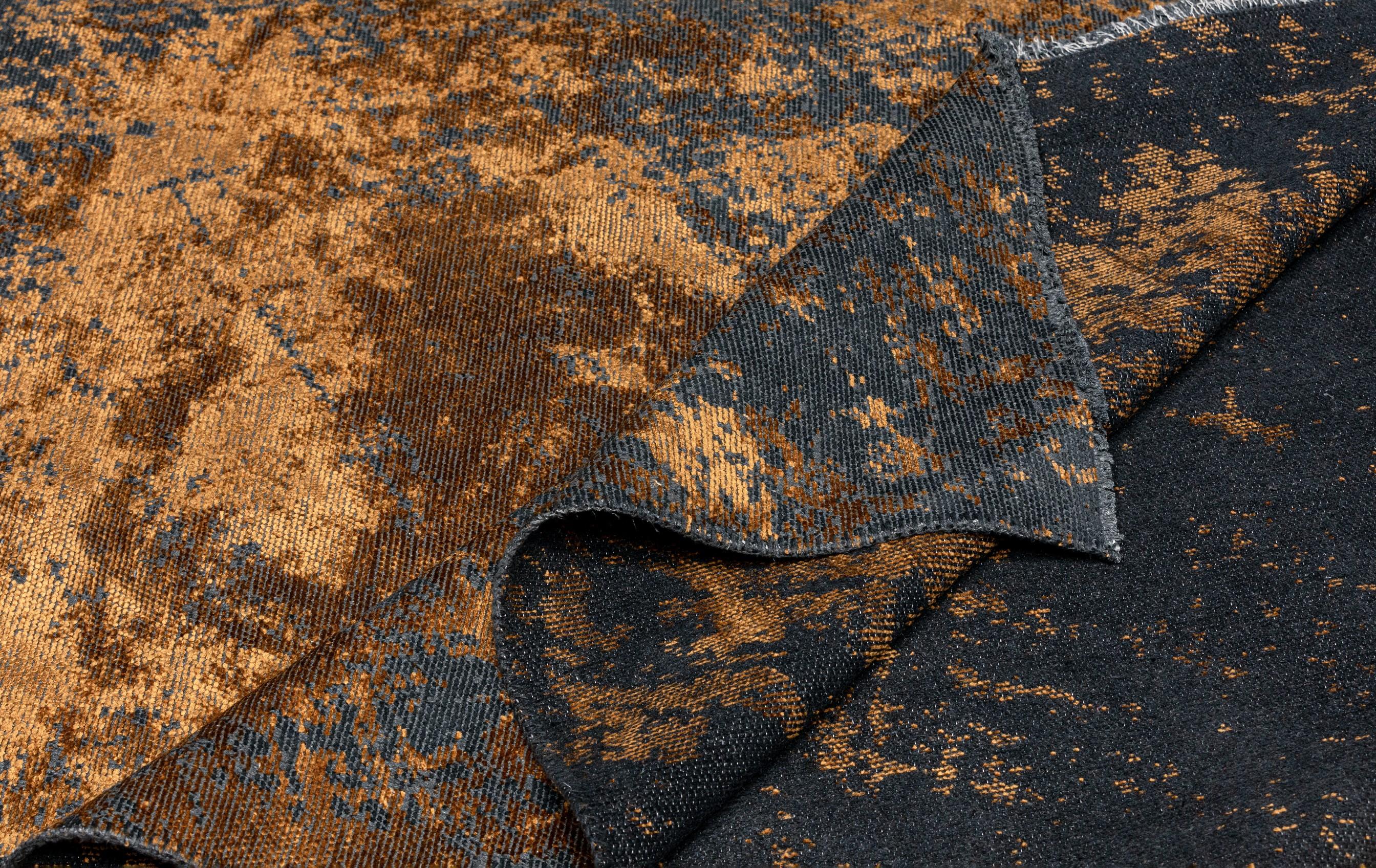 Im Angebot: Moderner abstrakter Luxus-Teppichboden,  (Orange) 2