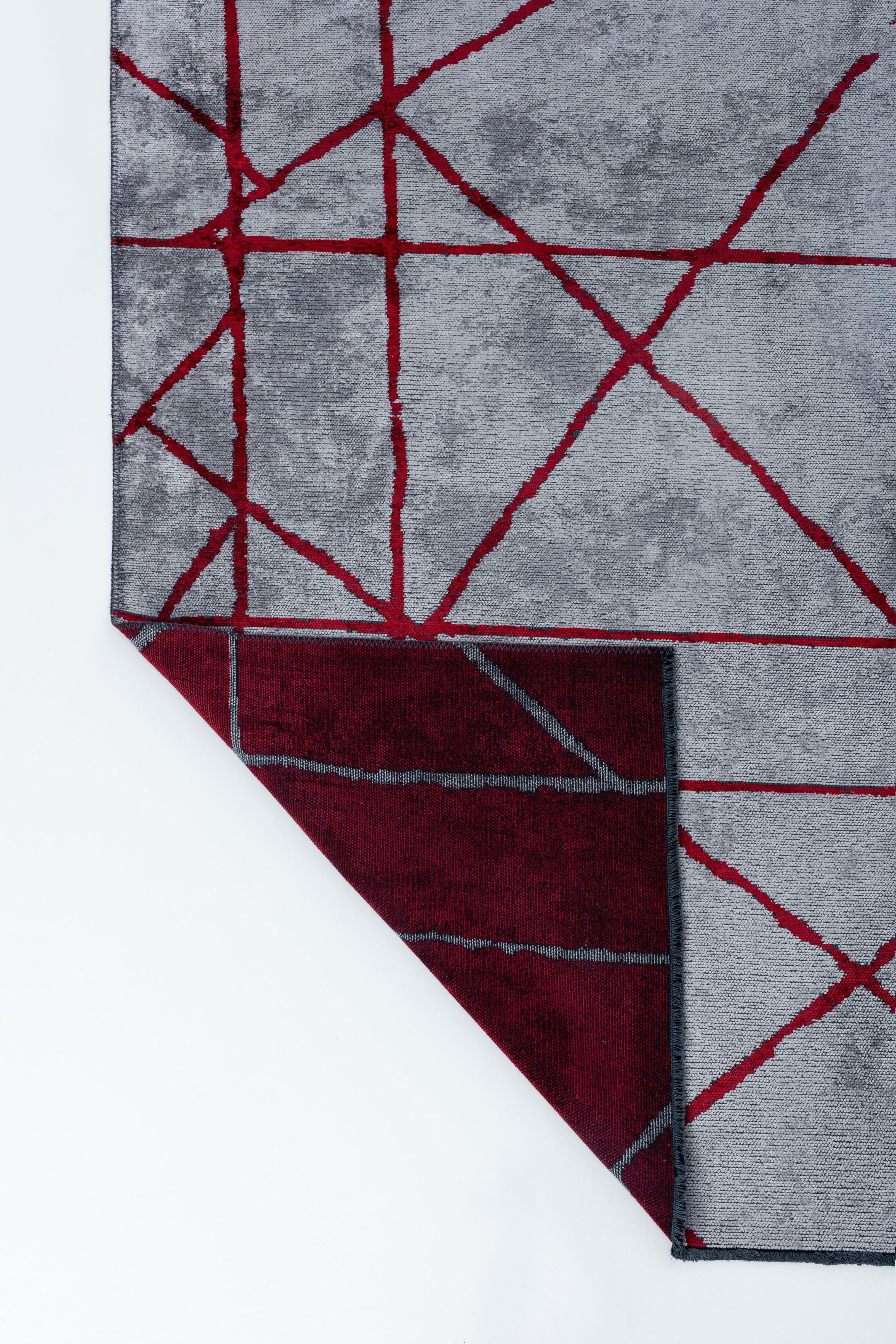 For Sale:  (Red) Modern Abstract Luxury Area Rug 3