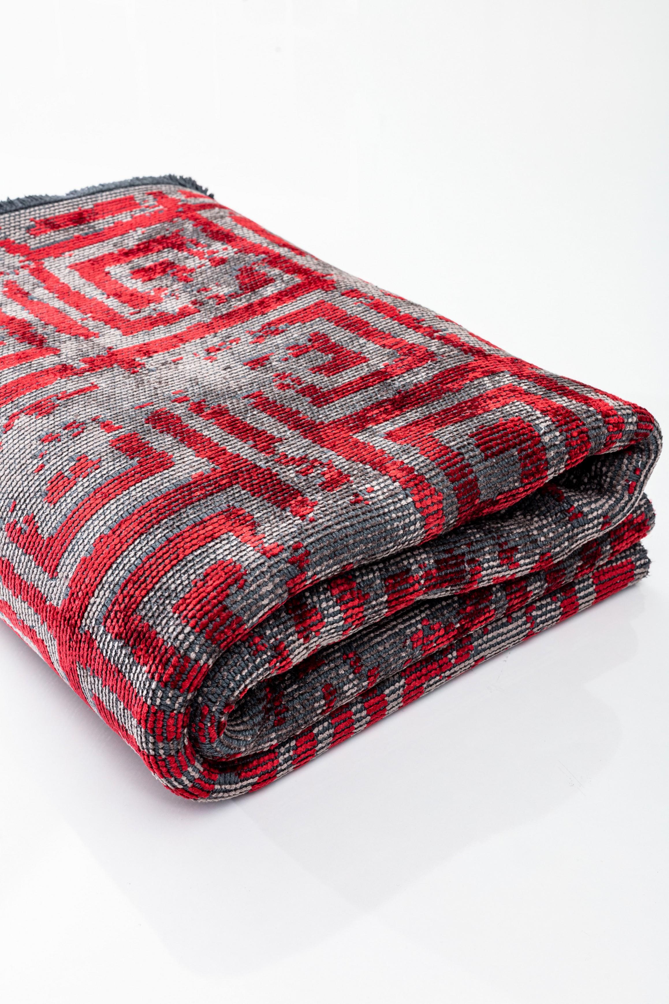 En vente :  (Gris) Tapis de sol moderne à carreaux de luxe 4