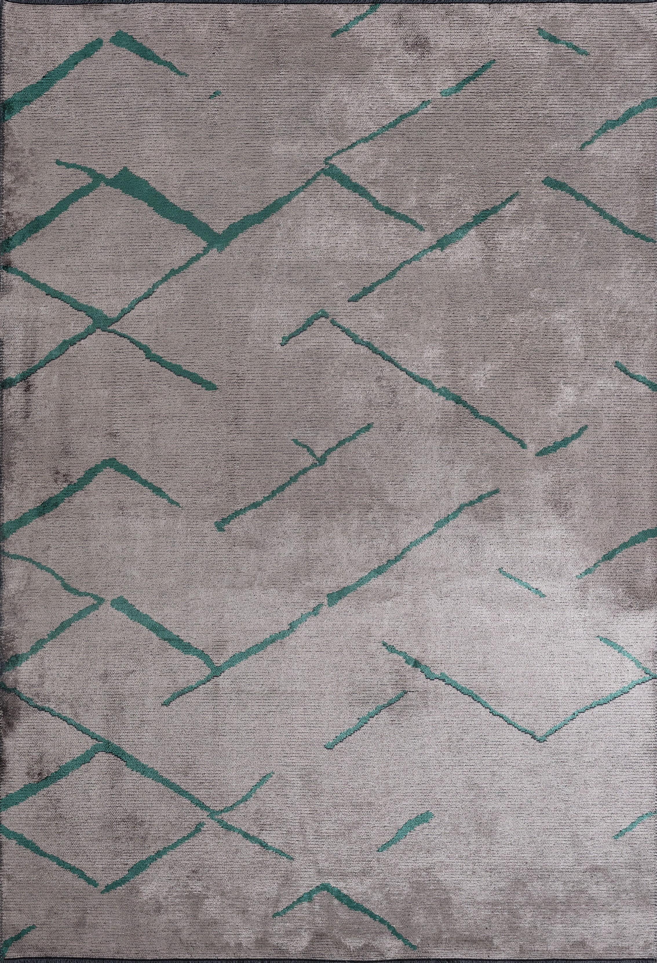 For Sale:  (Gray) Modern Abstract Luxury Area Rug