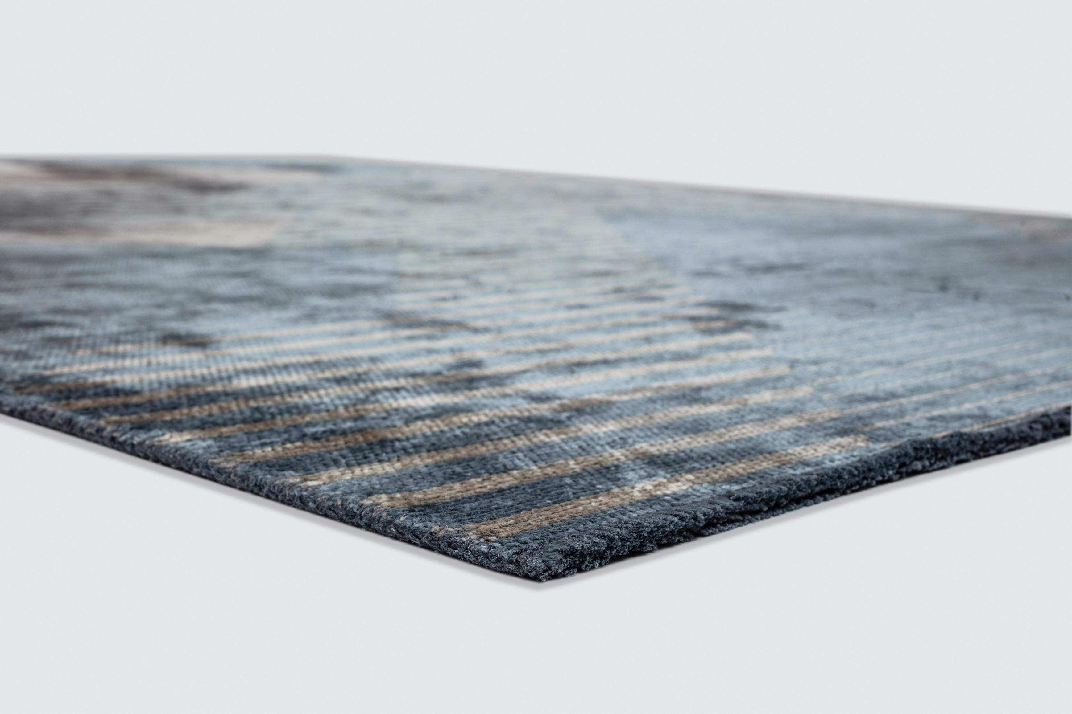 Im Angebot: Contemporary Geometric Luxury Area Rug,  (Grau) 4