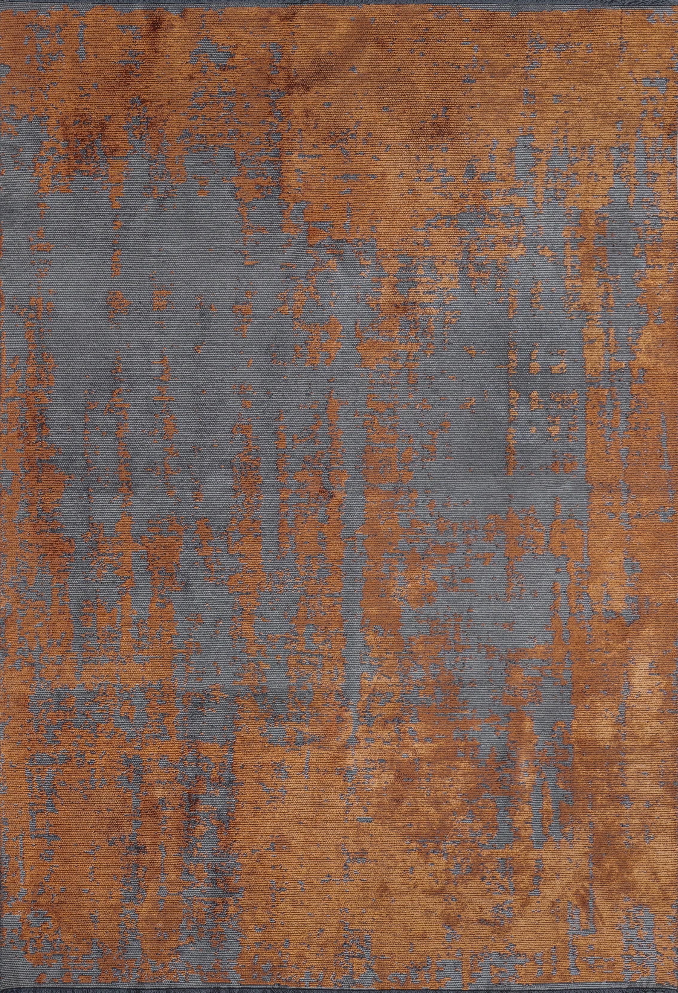 For Sale:  (Orange) Modern Abstract Luxury Hand-Finished Area Rug