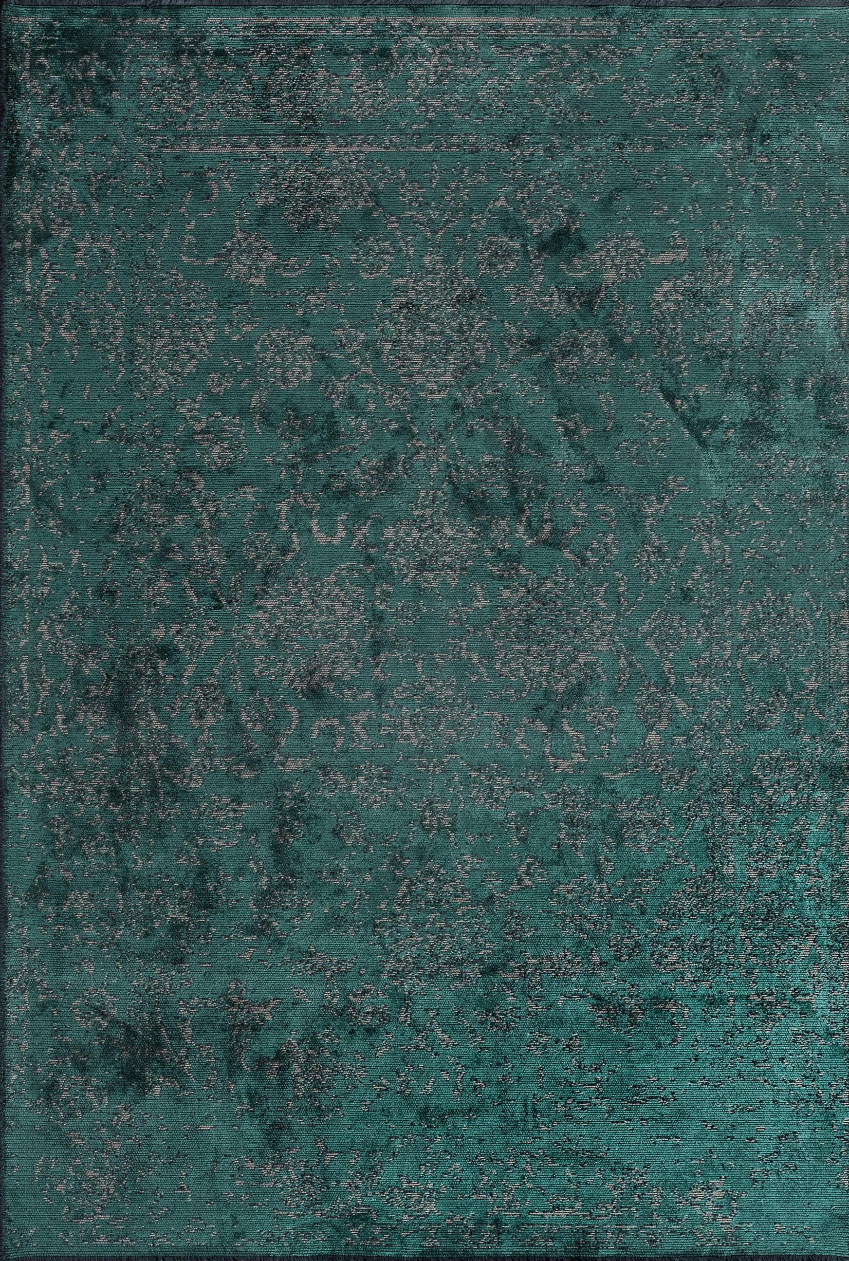 For Sale:  (Green) Modern Toile Luxury Hand-Finished Area Rug
