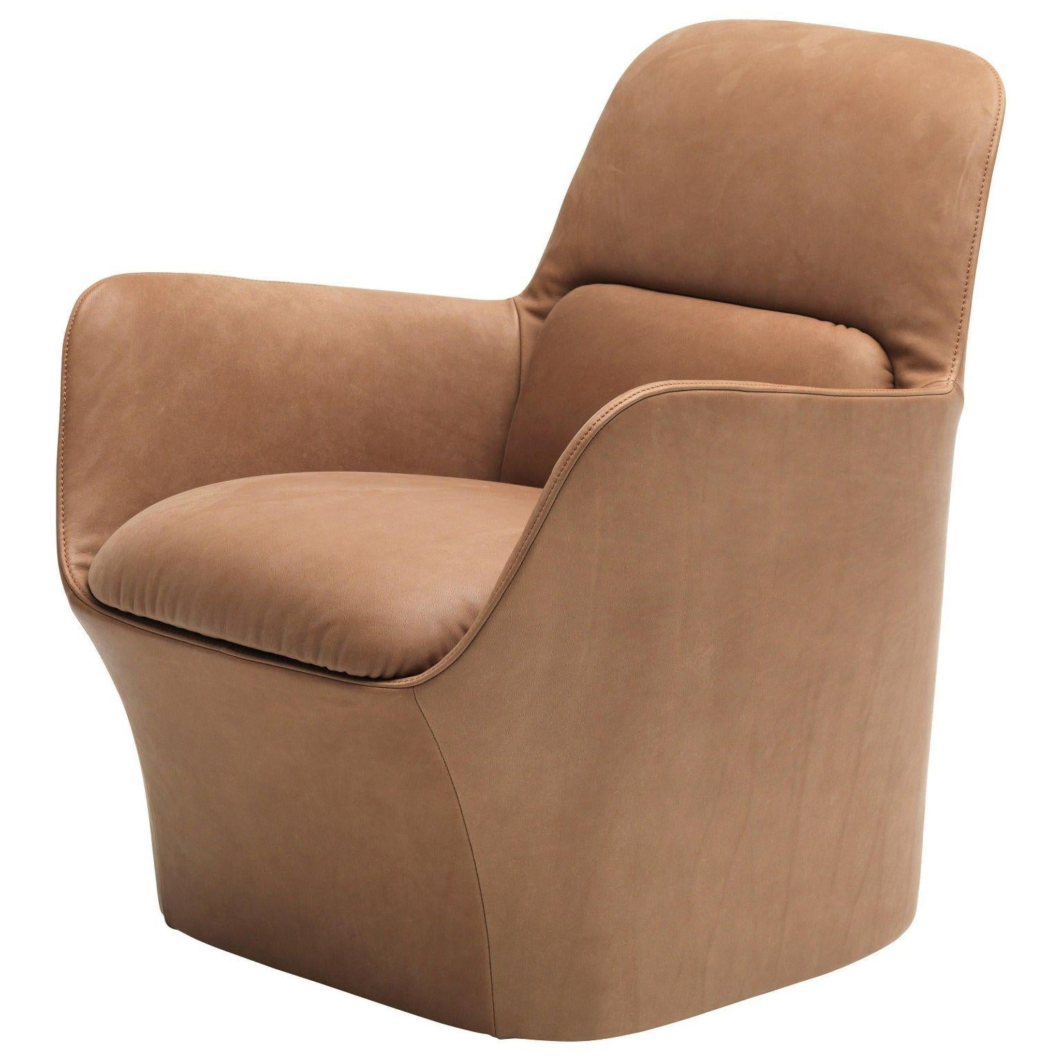 For Sale:  (Brown) De Sede Fixed Leather Armchair by Alfredo Häberli
