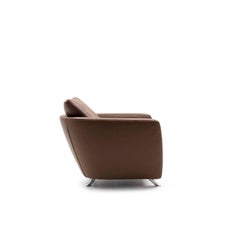 Sesam Adjustable Reclining Leather Armchair by FSM