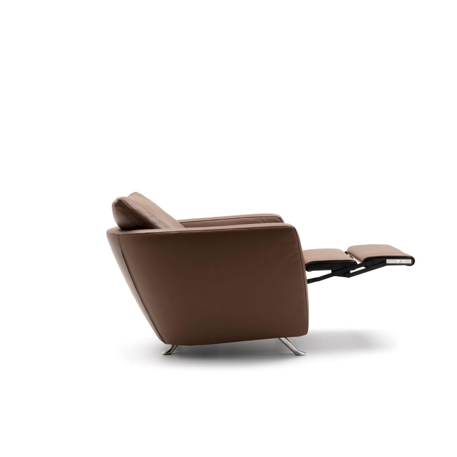 For Sale:  (Brown) Sesam Adjustable Reclining Leather Armchair by FSM 3