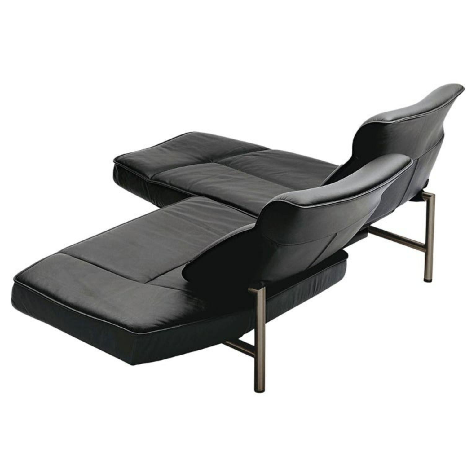 En vente :  (Noir) Canapé ou fauteuil moderne réglable en cuir DS-450 de De Sede