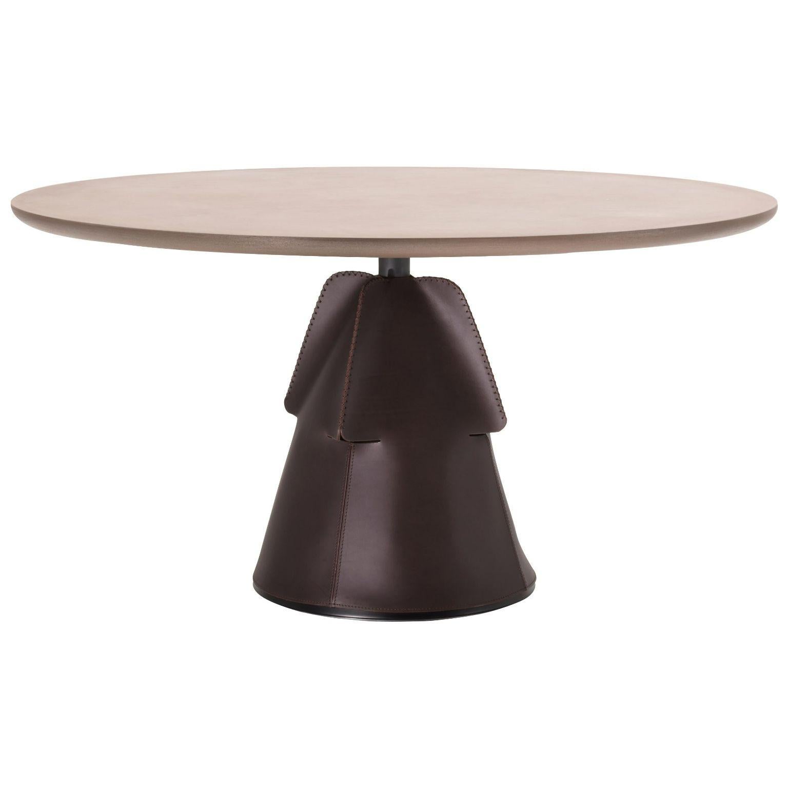 For Sale:  (Brown) DS-615 Customizable Hand-Stitched Leather and Brass Coffee Table by De Sede