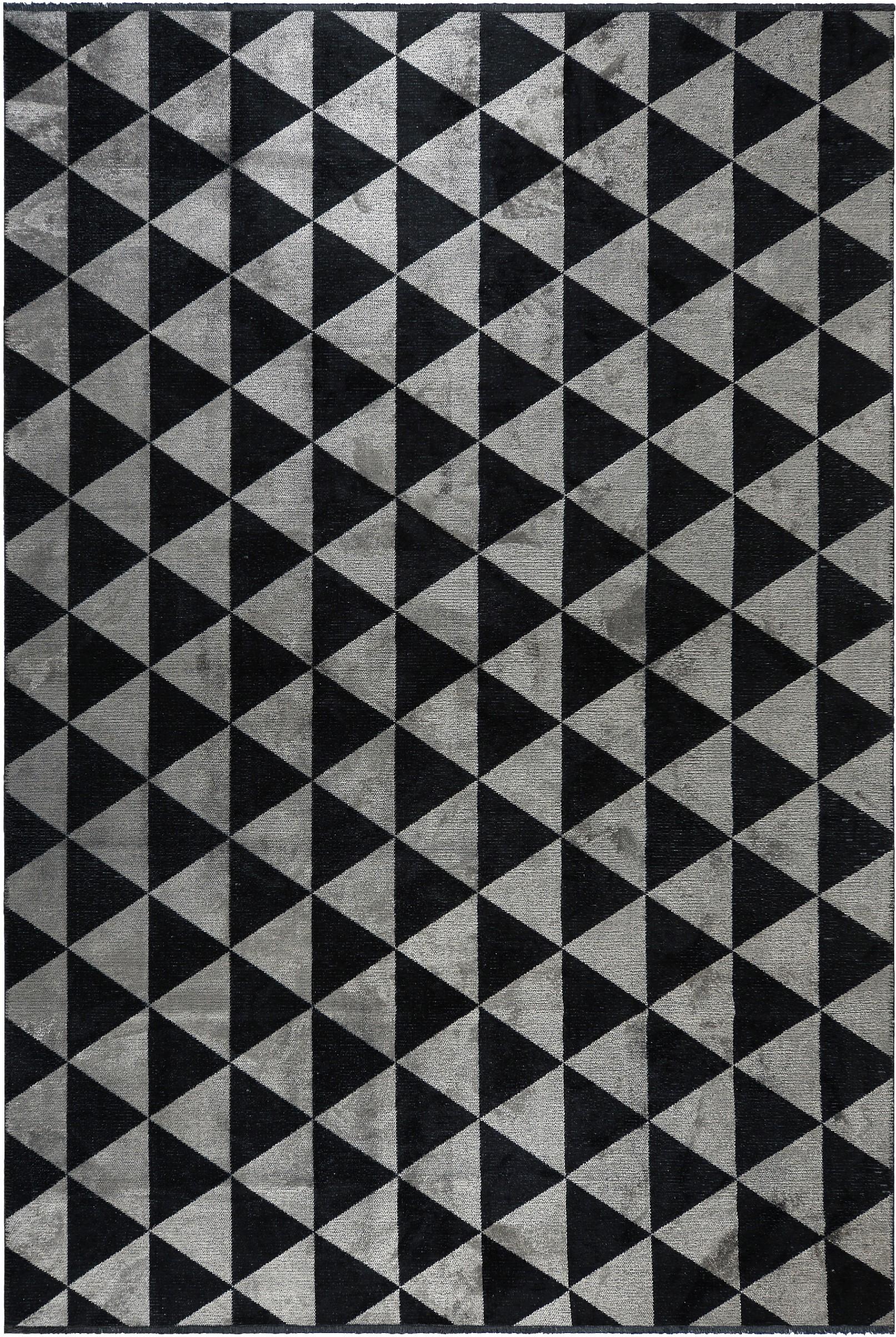 For Sale:  (Silver) Contemporary Geometric Luxury Area Rug