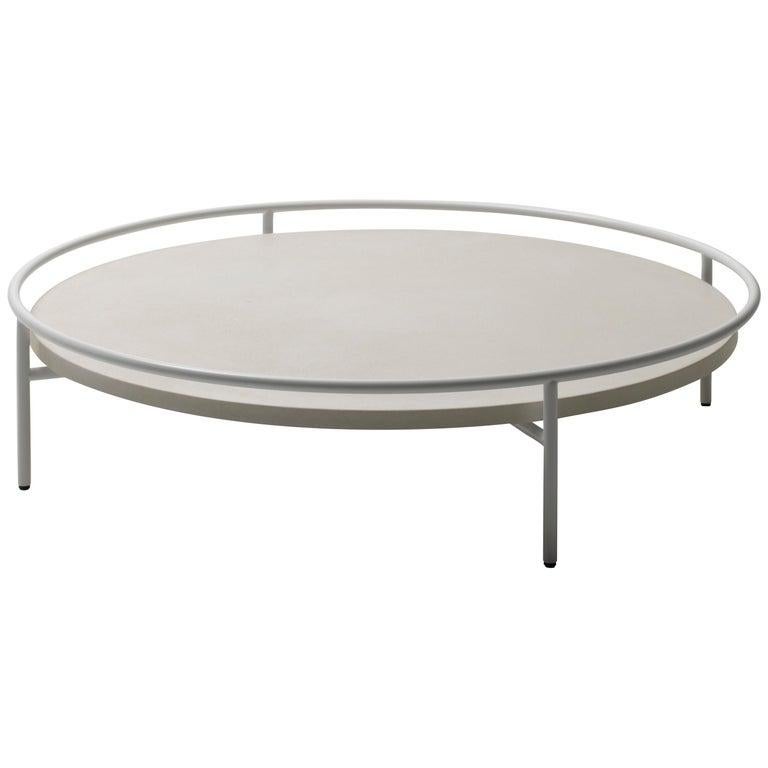 En vente :  (Argent) Table basse circulaire semi-extérieure De Sede