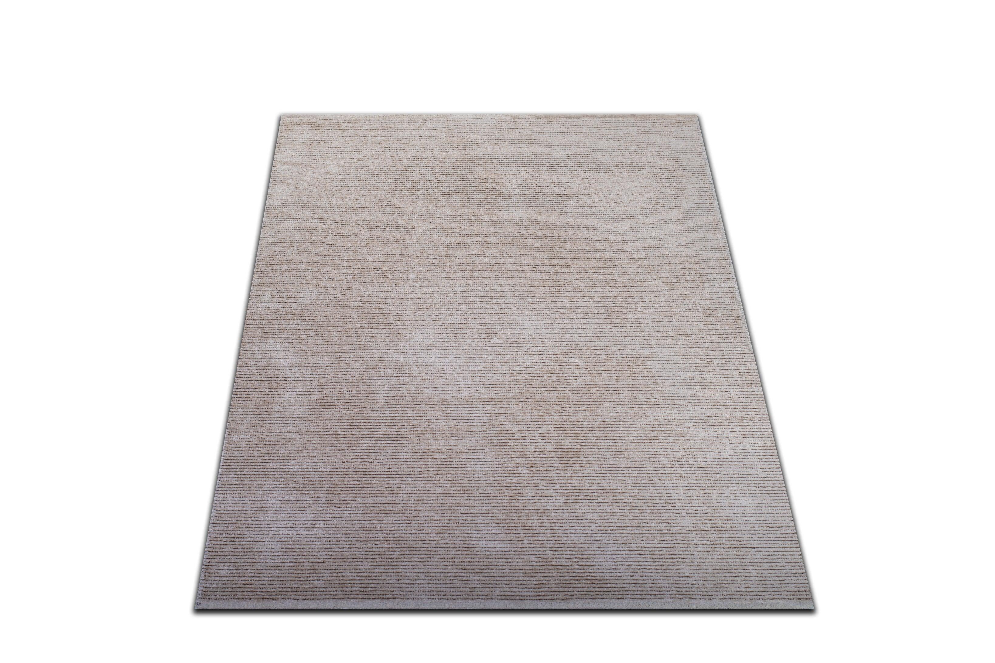 For Sale:  (Brown) Modern  Striped Luxury Hand-Finished Area Rug 2