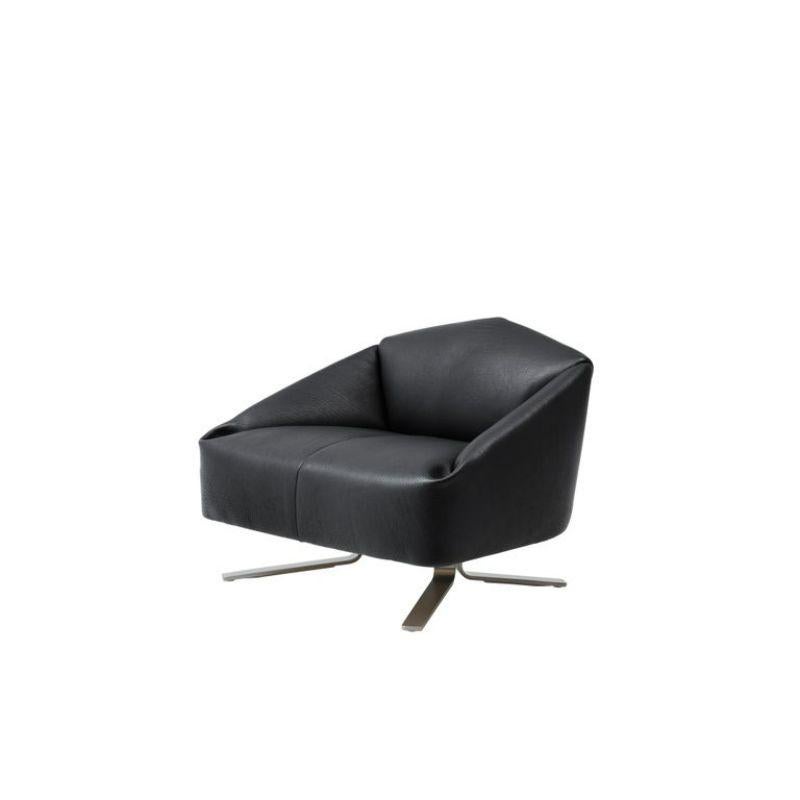 For Sale:  (Black) De Sede Wide Leather Folds Armchair by Alfredo Häberli 2