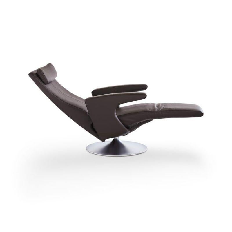 For Sale:  (Gray) Smile Adjustable Rotating Leather Armchair by FSM 4