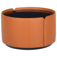 DS-5020 Cylindrical Leather Wide Side Table by De Sede