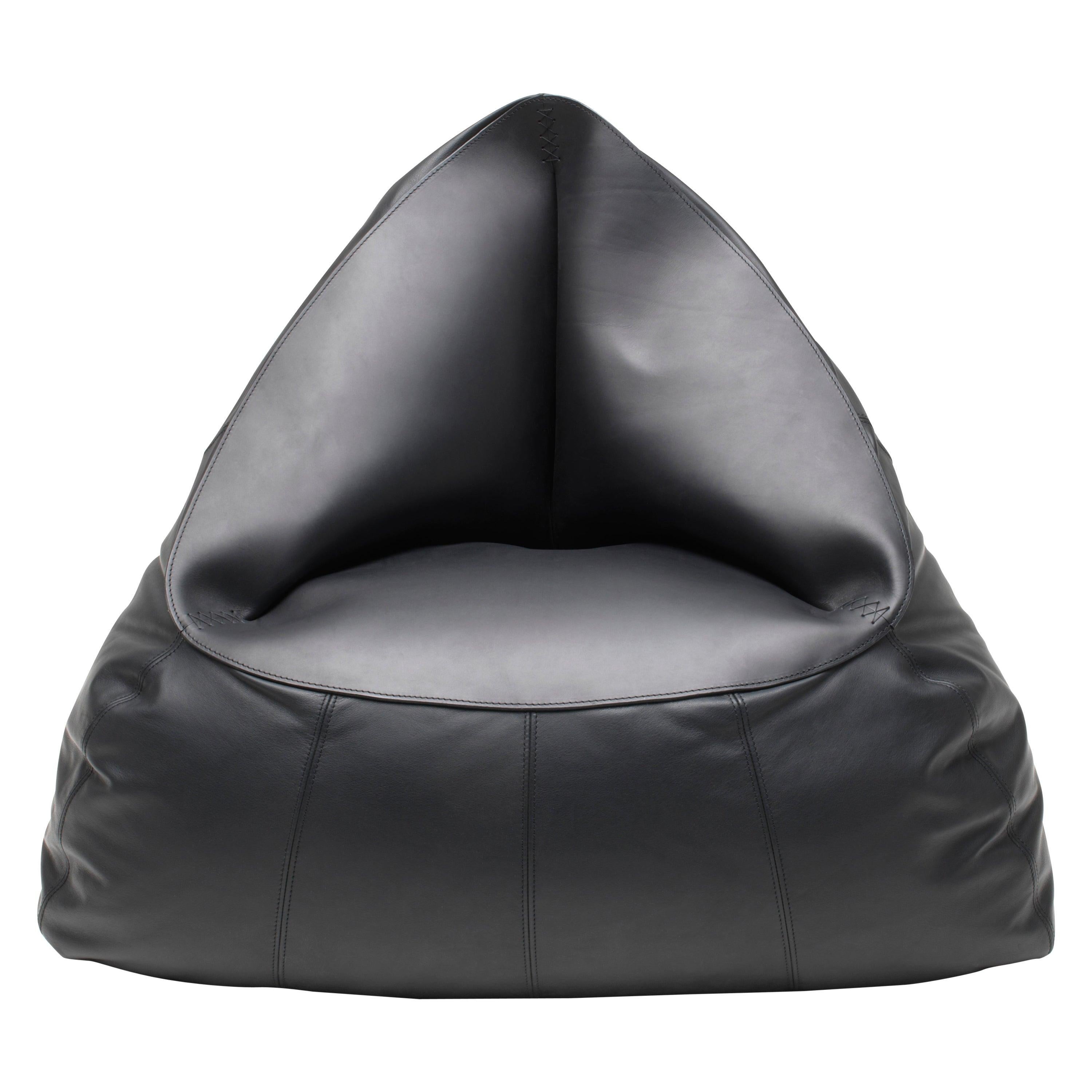 For Sale:  (Black) DS-9090 Handstitched Leather Beanbag Chair by De Sede