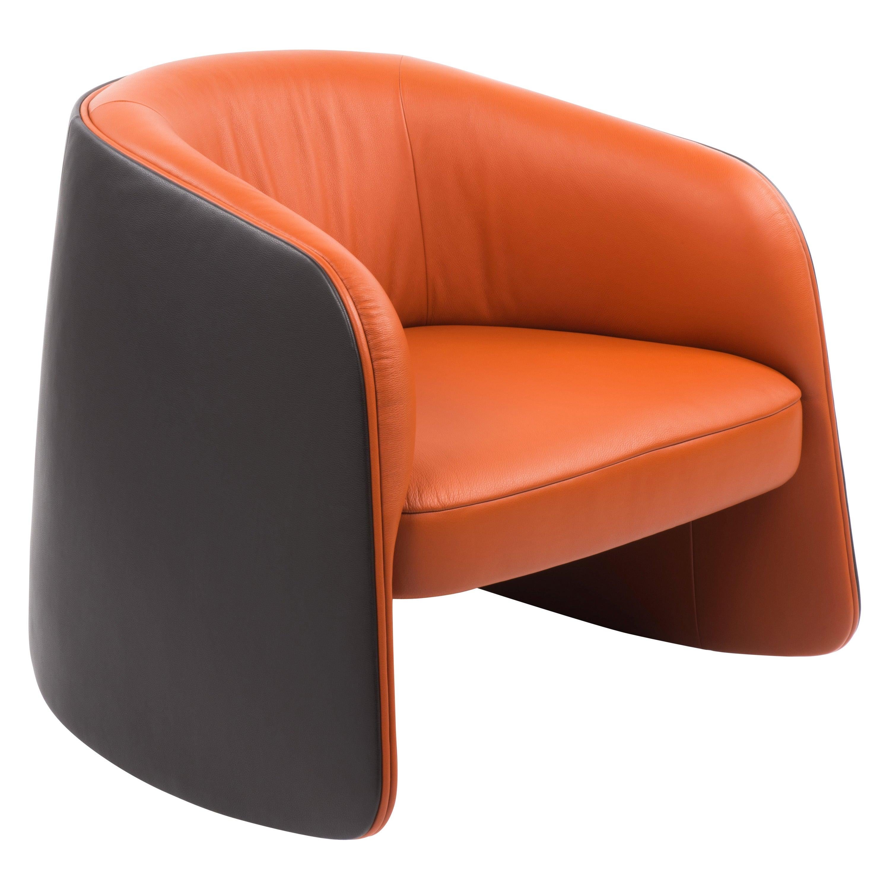 For Sale:  (Orange) De Sede Customizable Leather Rocking Chair