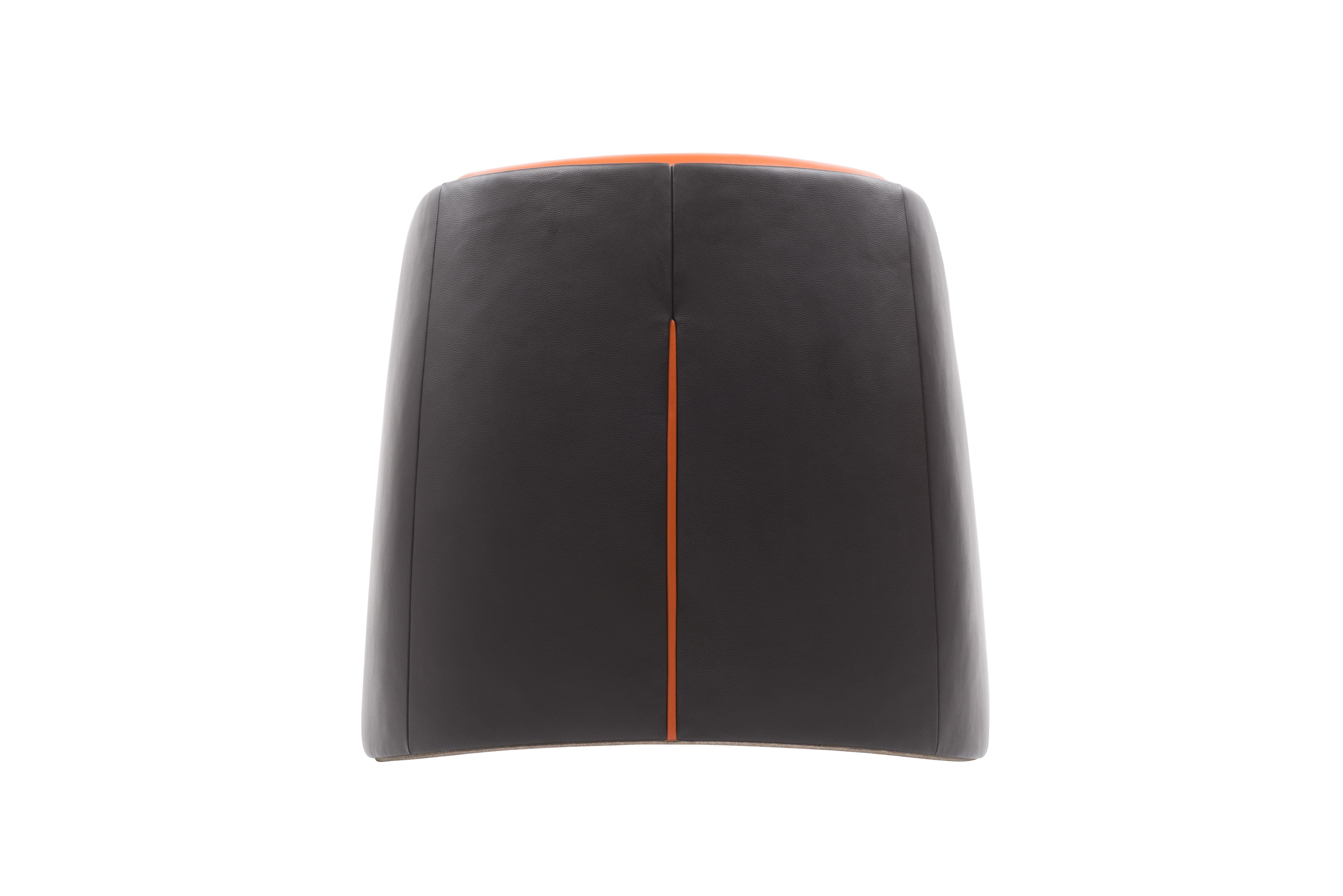 For Sale:  (Orange) De Sede Customizable Leather Rocking Chair 3