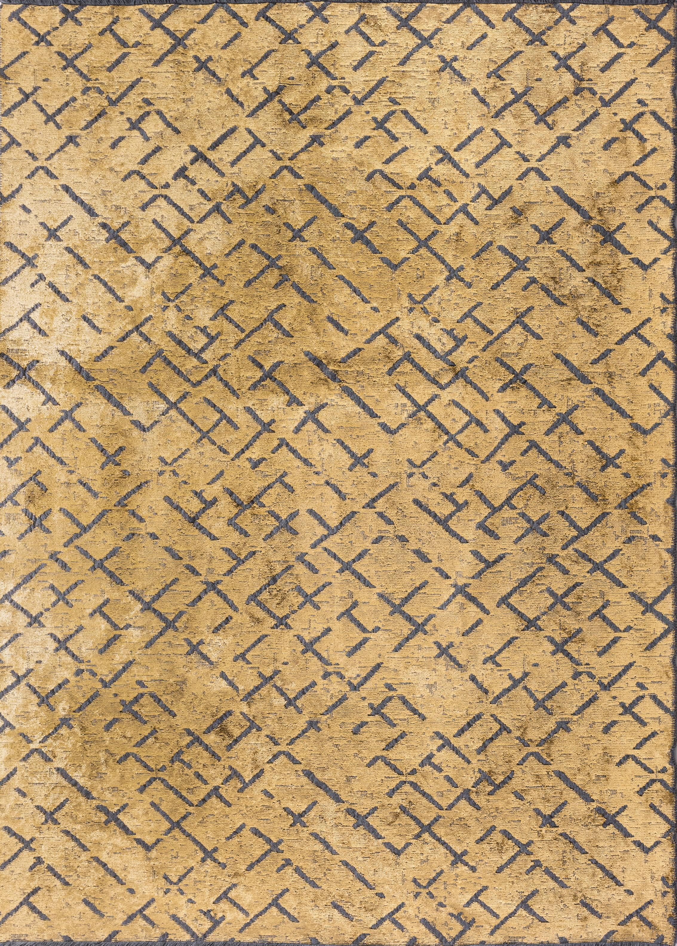 For Sale:  (Yellow) Modern Abstract Luxury Hand-Finished Area Rug