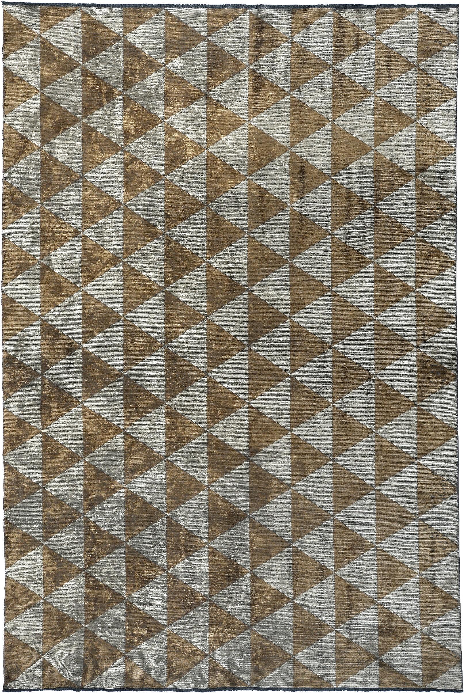 For Sale:  (Brown) Contemporary Geometric Luxury Area Rug