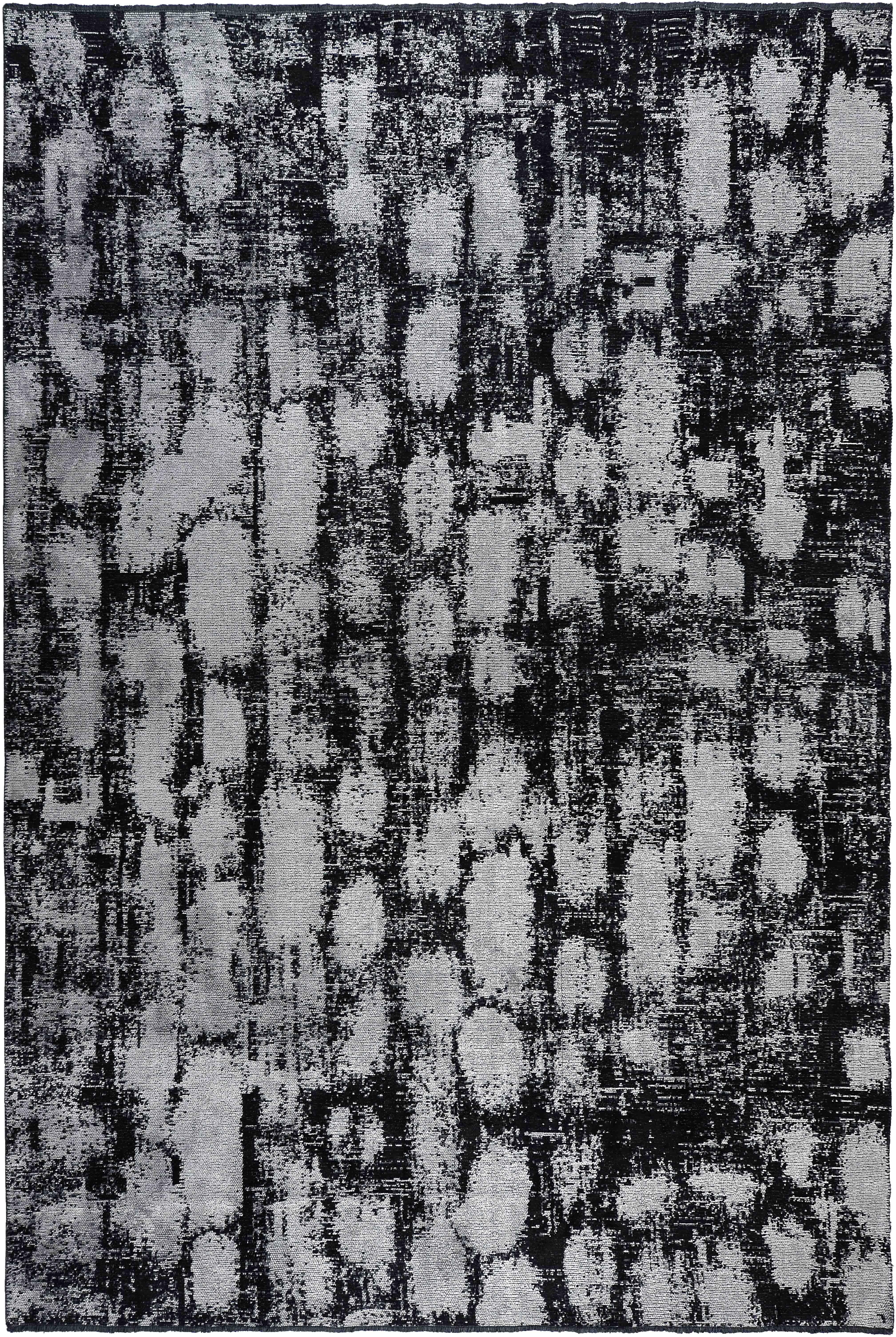 En venta: Alfombra de lujo abstracta moderna  (Negro)