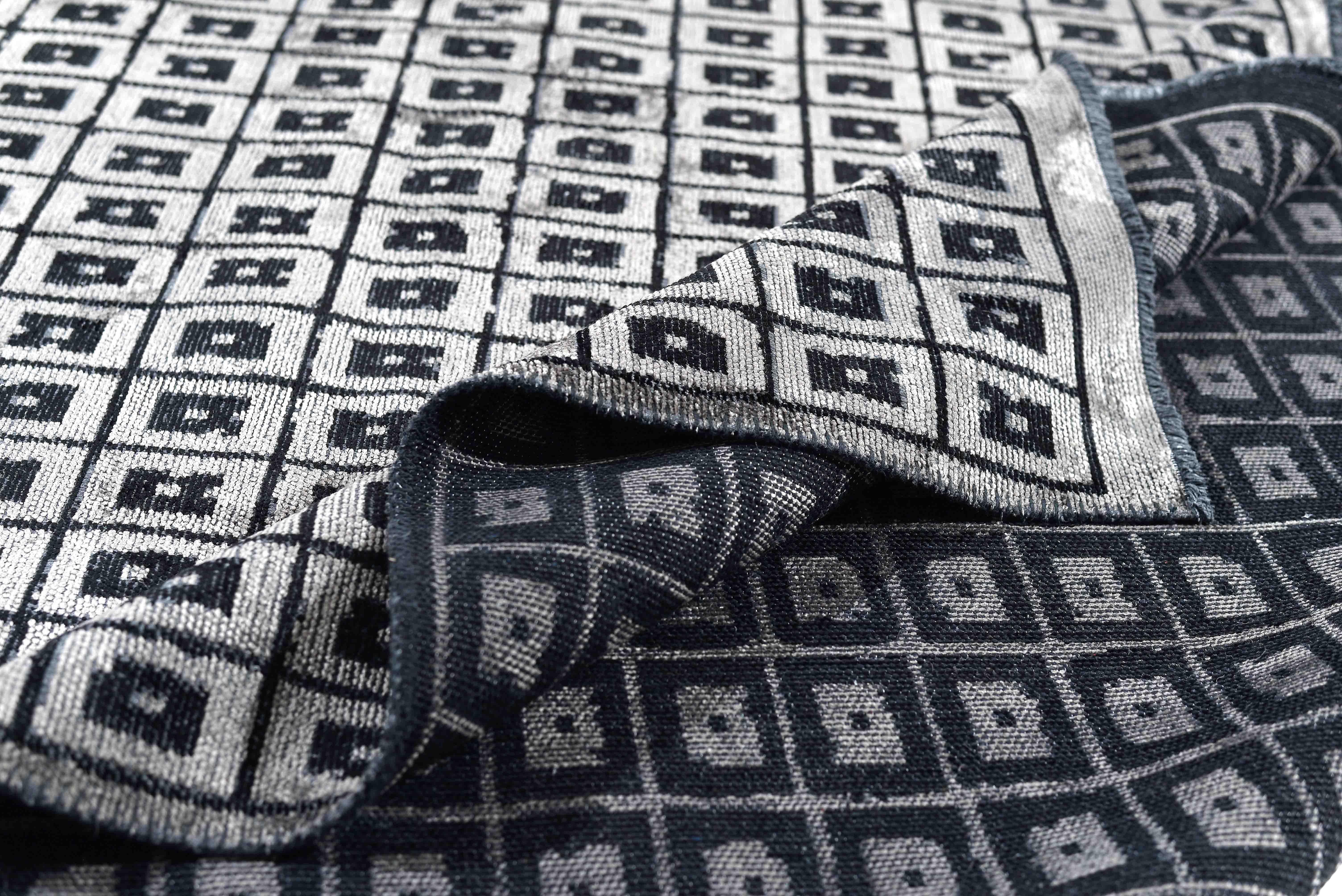 For Sale: Blue (Belfast (Aqua)) Modern Checkered Luxury Area Rug 2