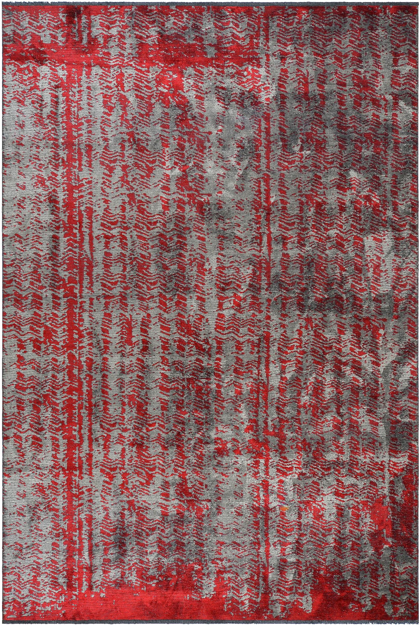 in vendita:  (Rosso) Tappeto di lusso astratto moderno