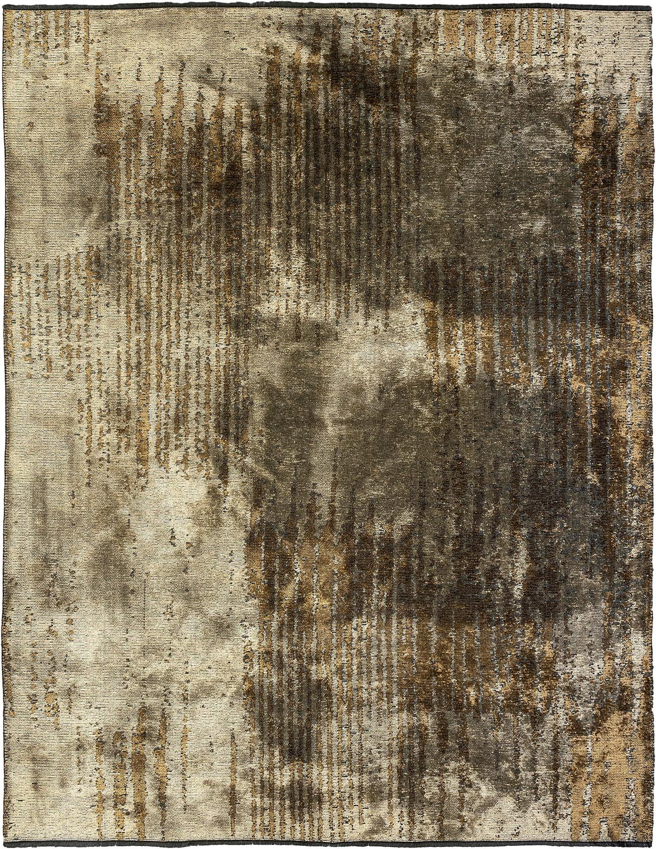 En vente :  (Marron) Tapis de luxe transitionnel patchwork