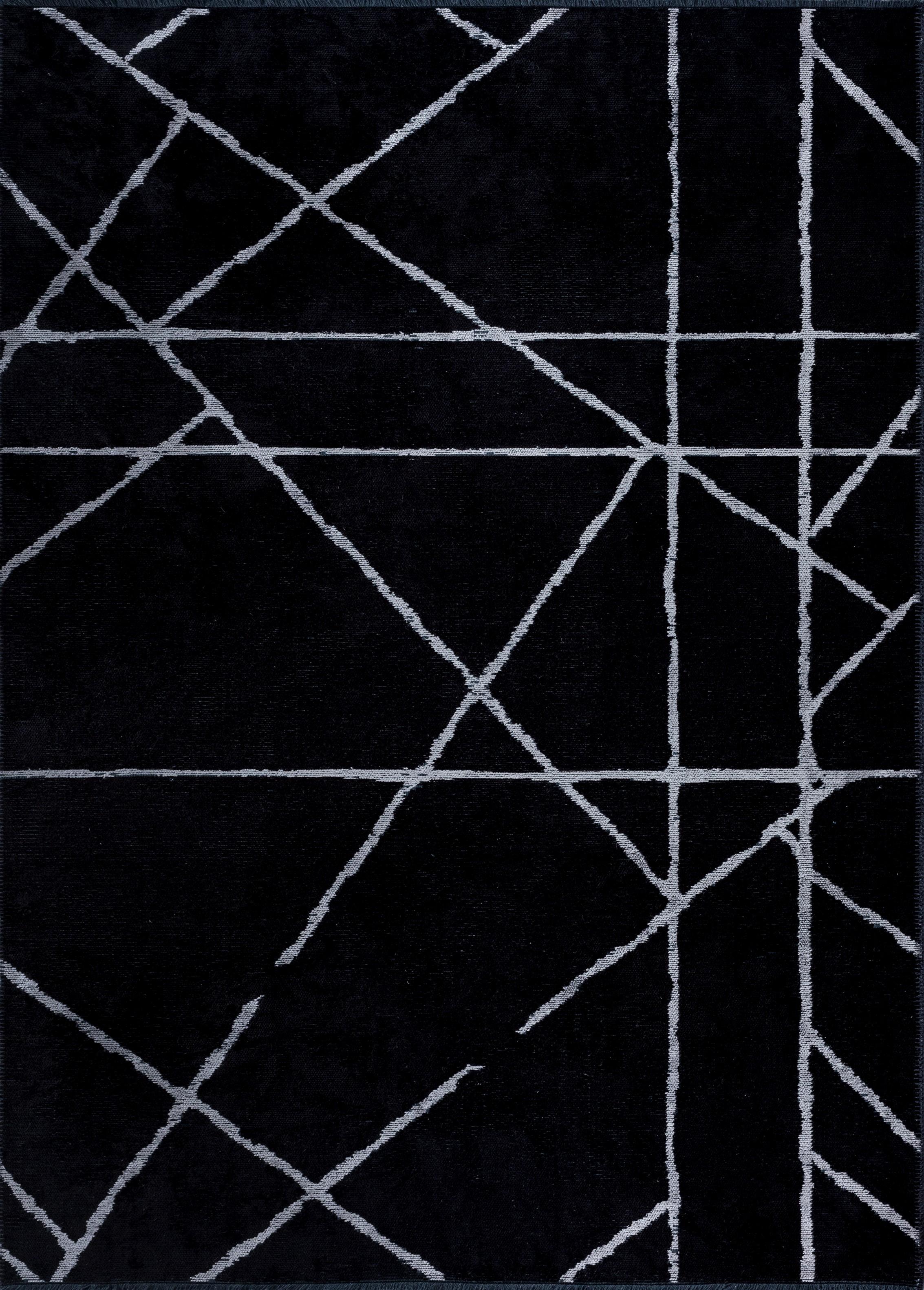 For Sale:  (Black) Modern Abstract Luxury Area Rug