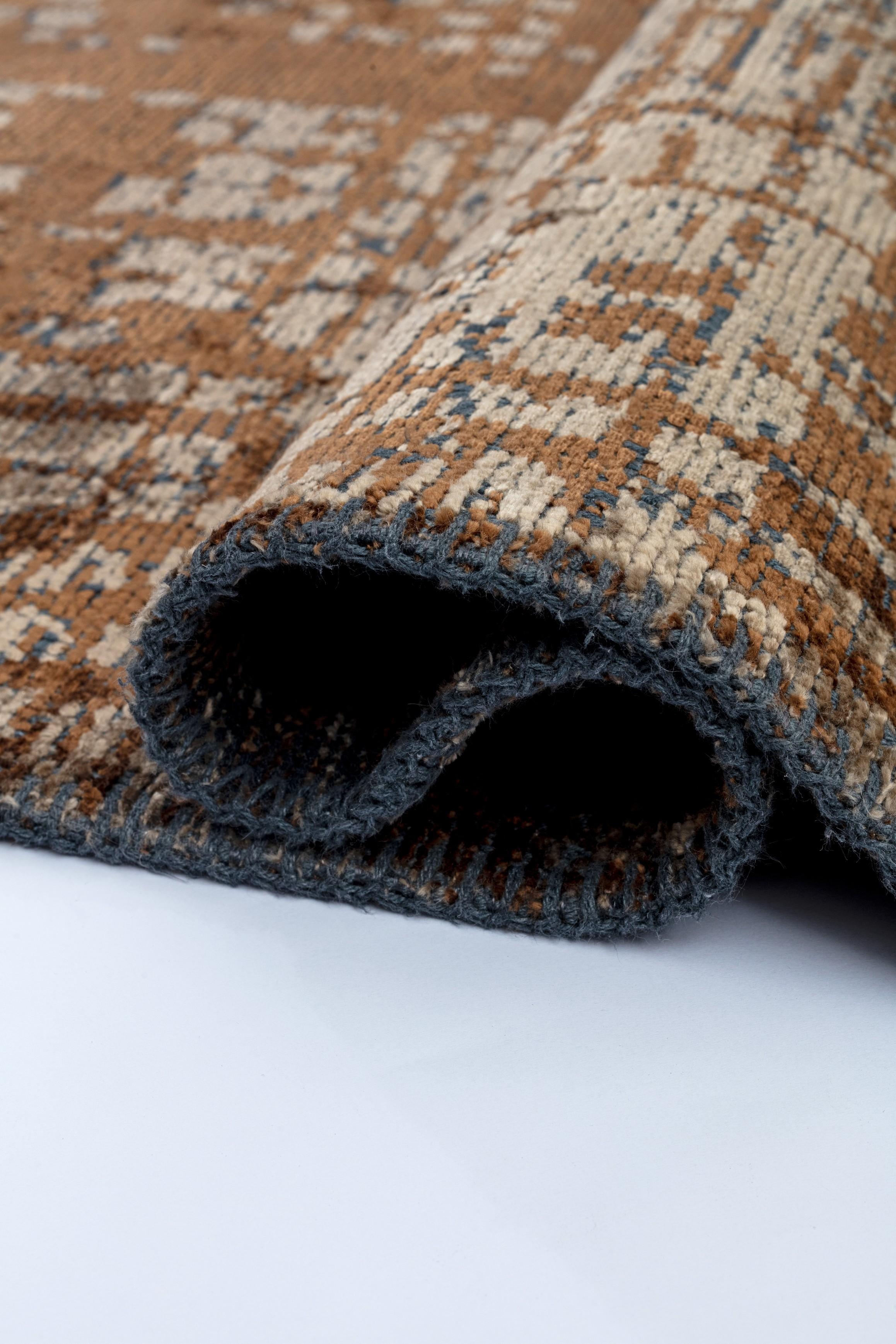 En vente :  (Marron) Moderne  Tapis de sol abstrait de luxe 2