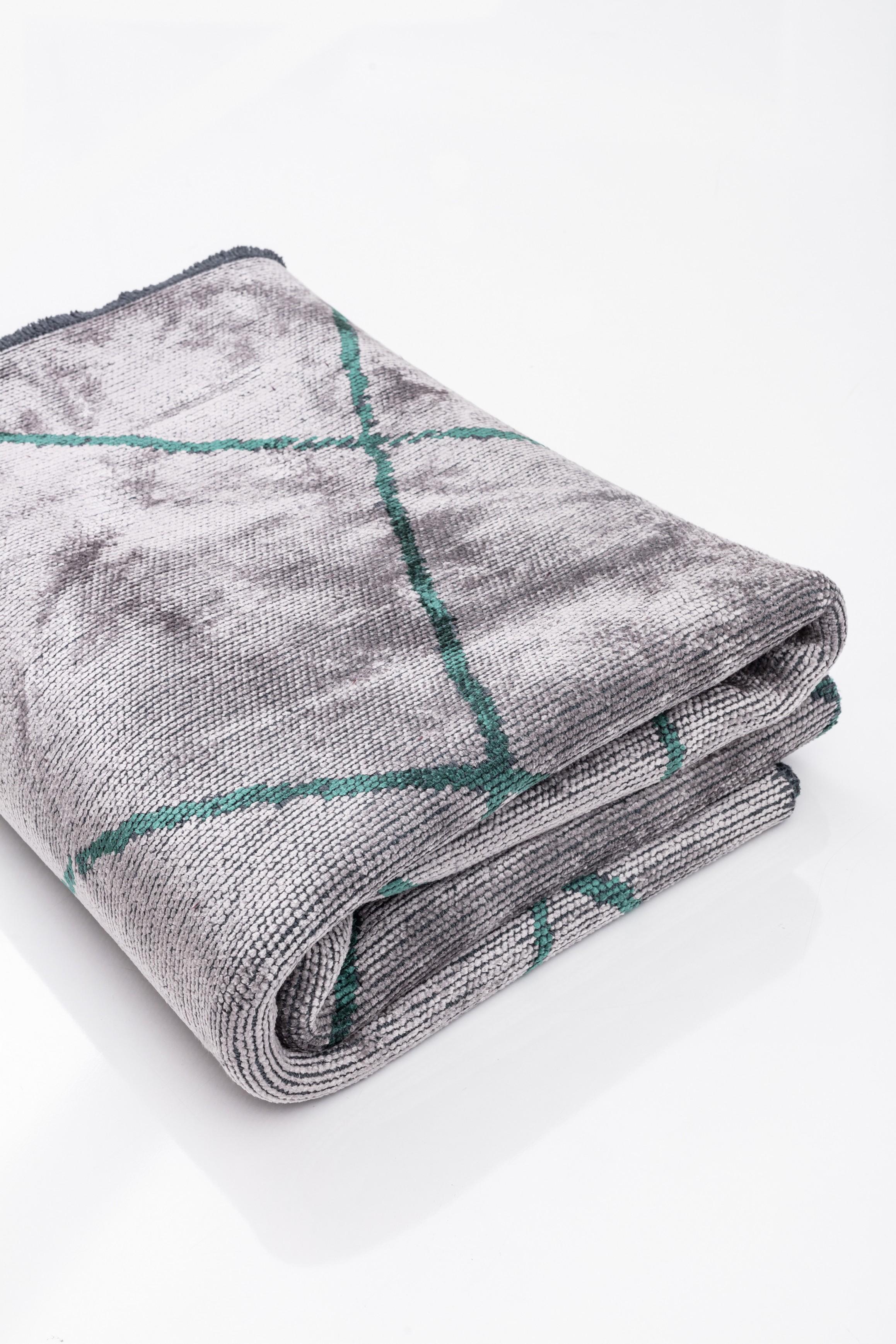 En vente :  (Gris) Tapis de sol moderne marocain de luxe 4