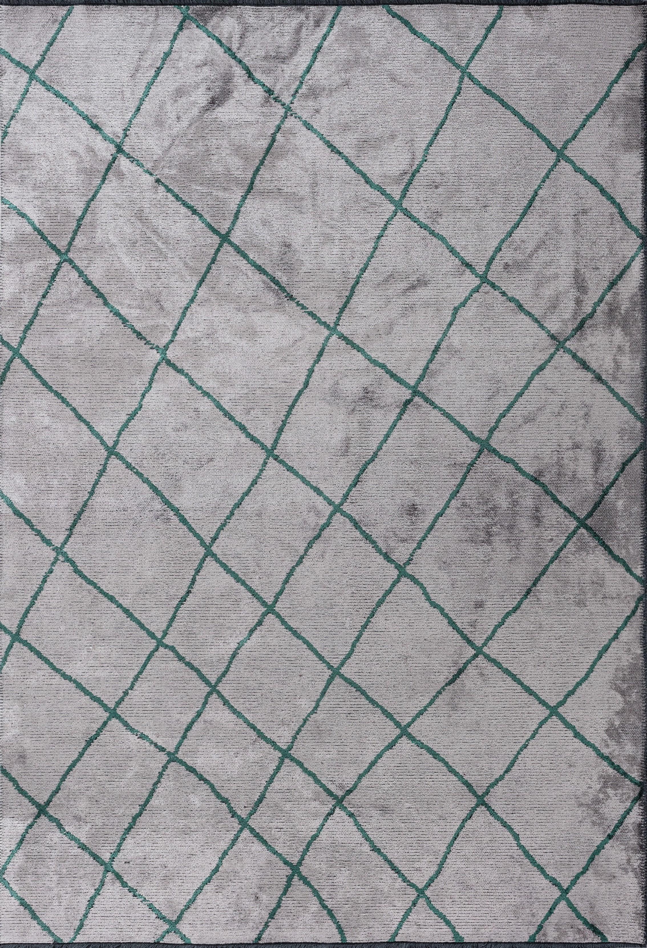 En vente :  (Gris) Tapis de sol moderne marocain de luxe