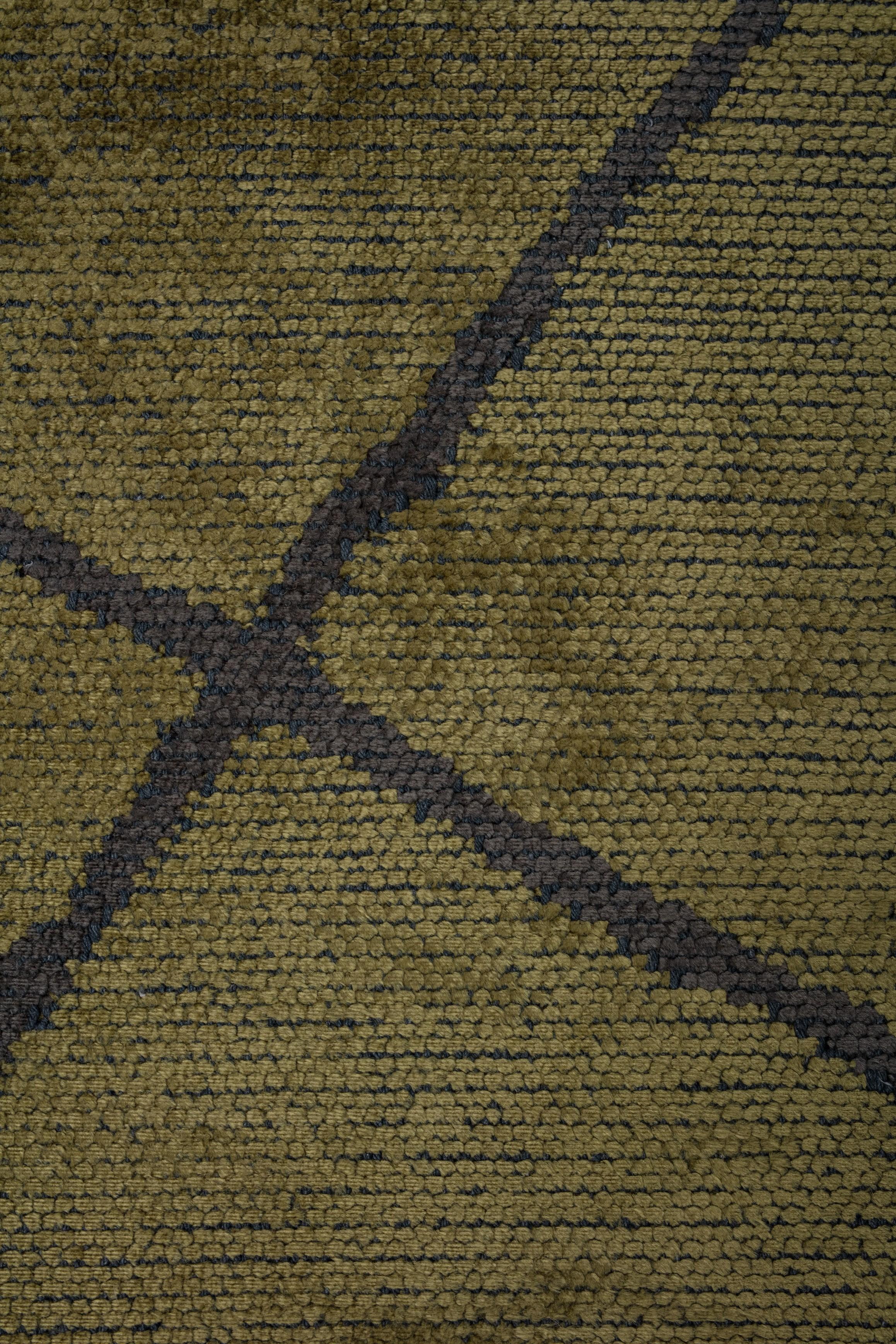 En vente :  (Vert) Tapis de sol moderne marocain de luxe 5