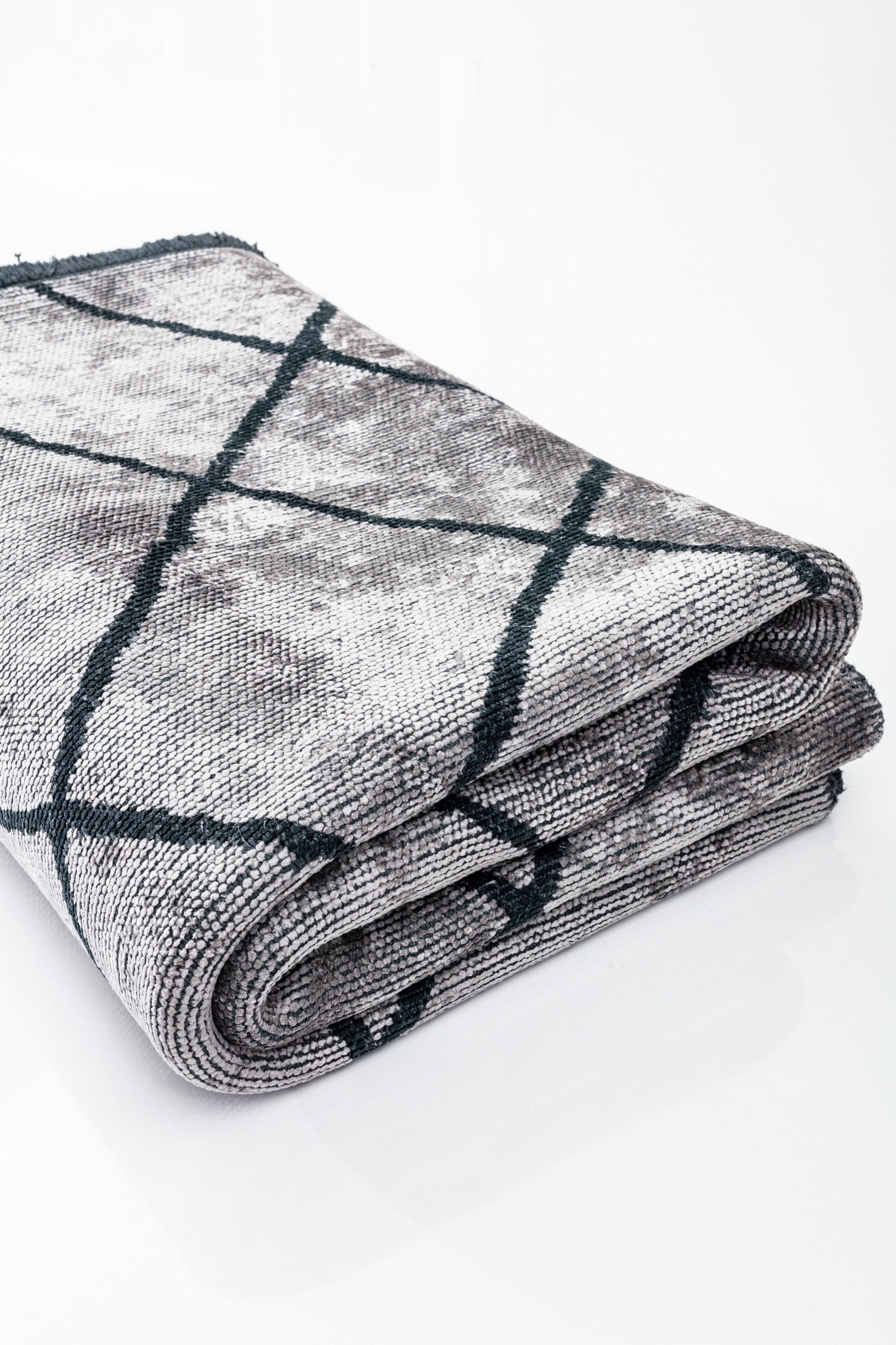 En vente :  (Gris) Tapis de sol moderne marocain de luxe 4
