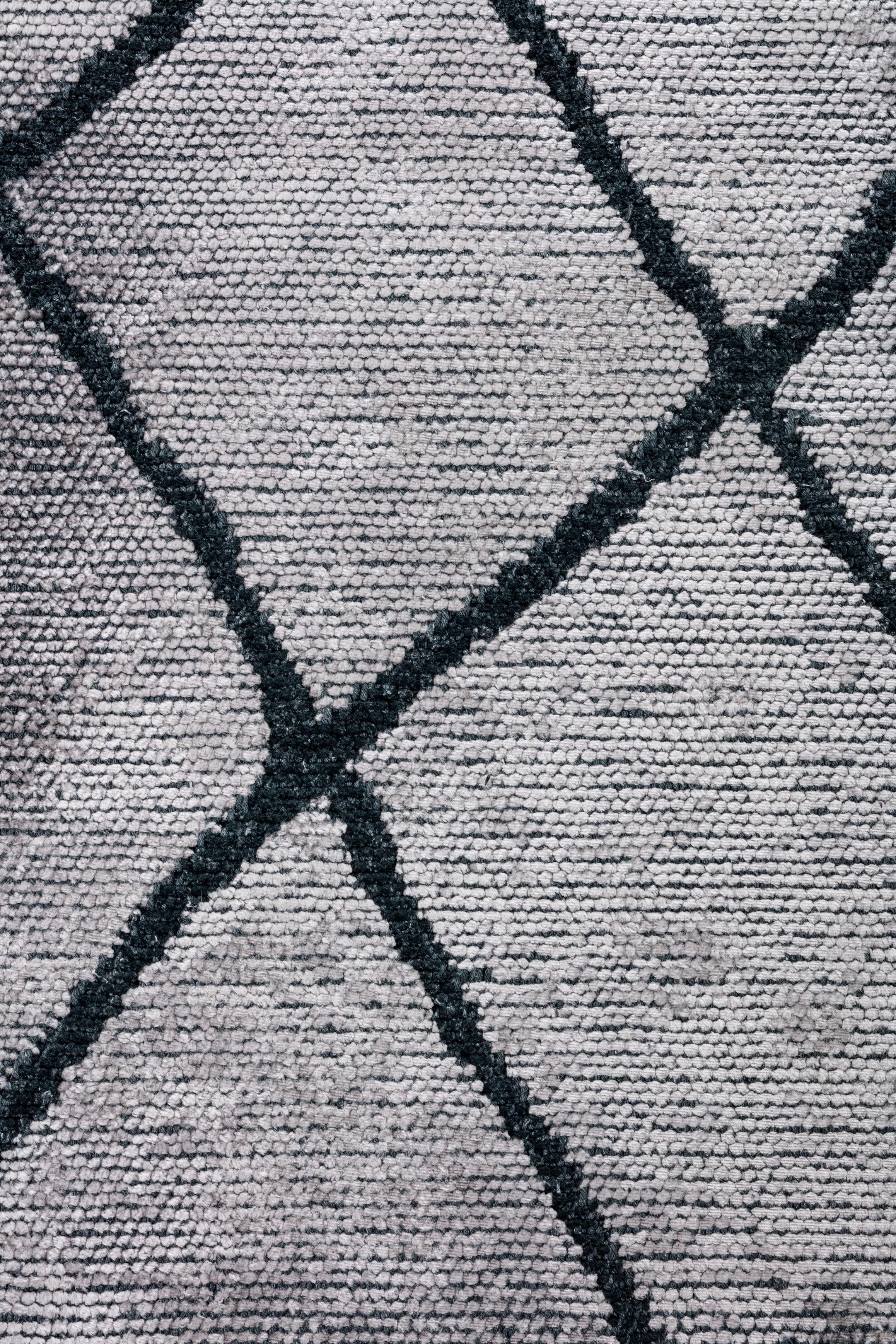 En vente :  (Gris) Tapis de sol moderne marocain de luxe 5
