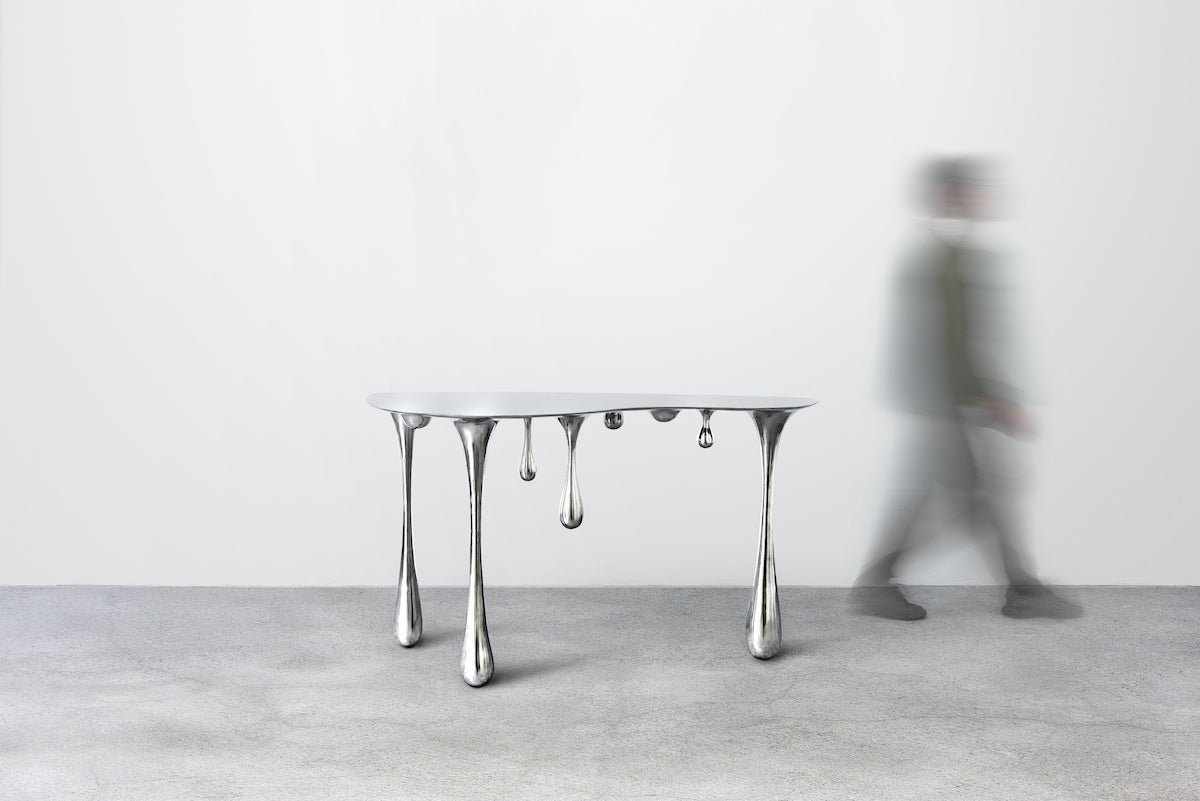 Dripping Console Table No.2 Hallway Entry Table by Zhipeng Tan For Sale