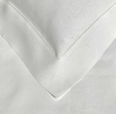 Queen Size Premium Linen Duvet Bedding Set White Salt Molteni&C - Tarascona