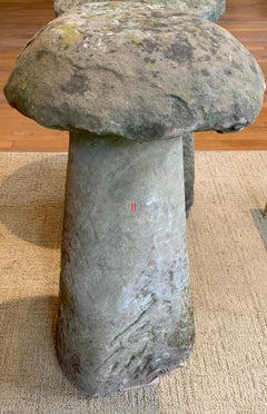 Adorno de jardín inglés del siglo XVIII en forma de "seta" de piedra
